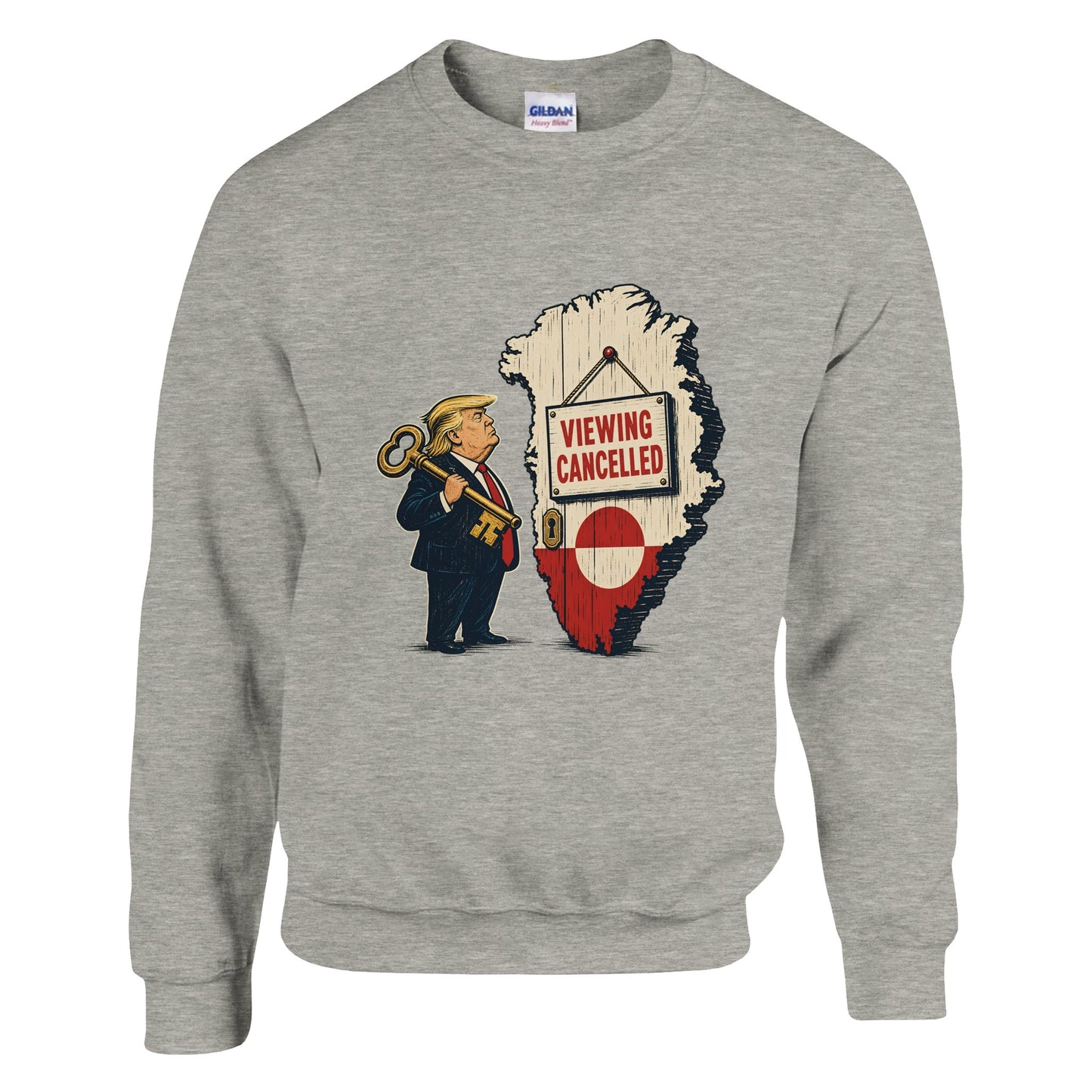 Viewing Cancelled — Greenland Political Satire Sweatshirt — product view 16
