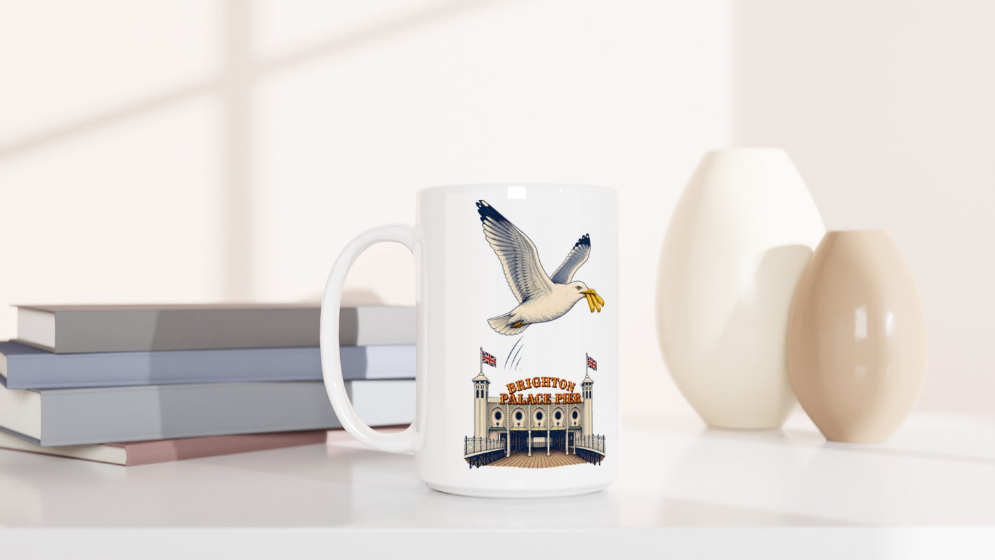 Brighton Palace Pier Chip Heist Large Mug — product view 6