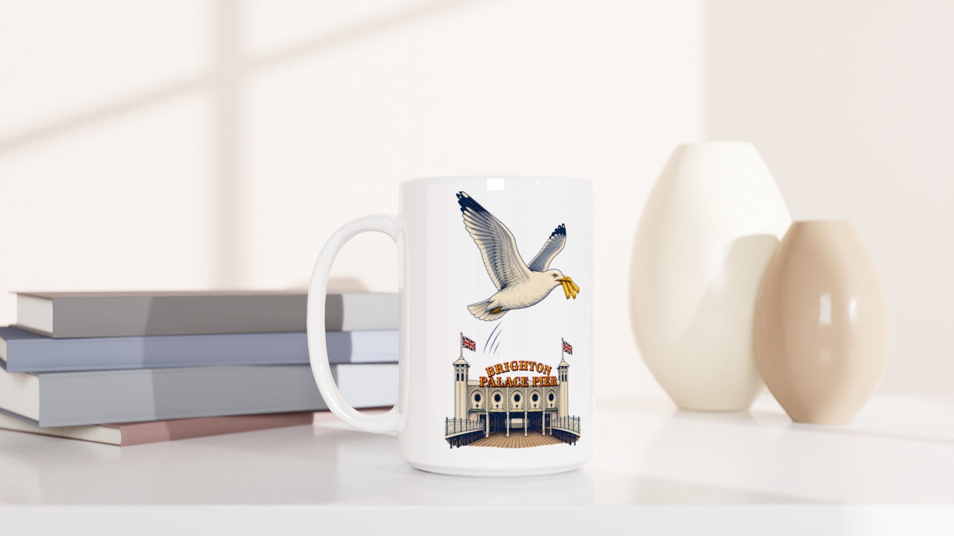 Brighton Palace Pier Chip Heist Large Mug — product view 6