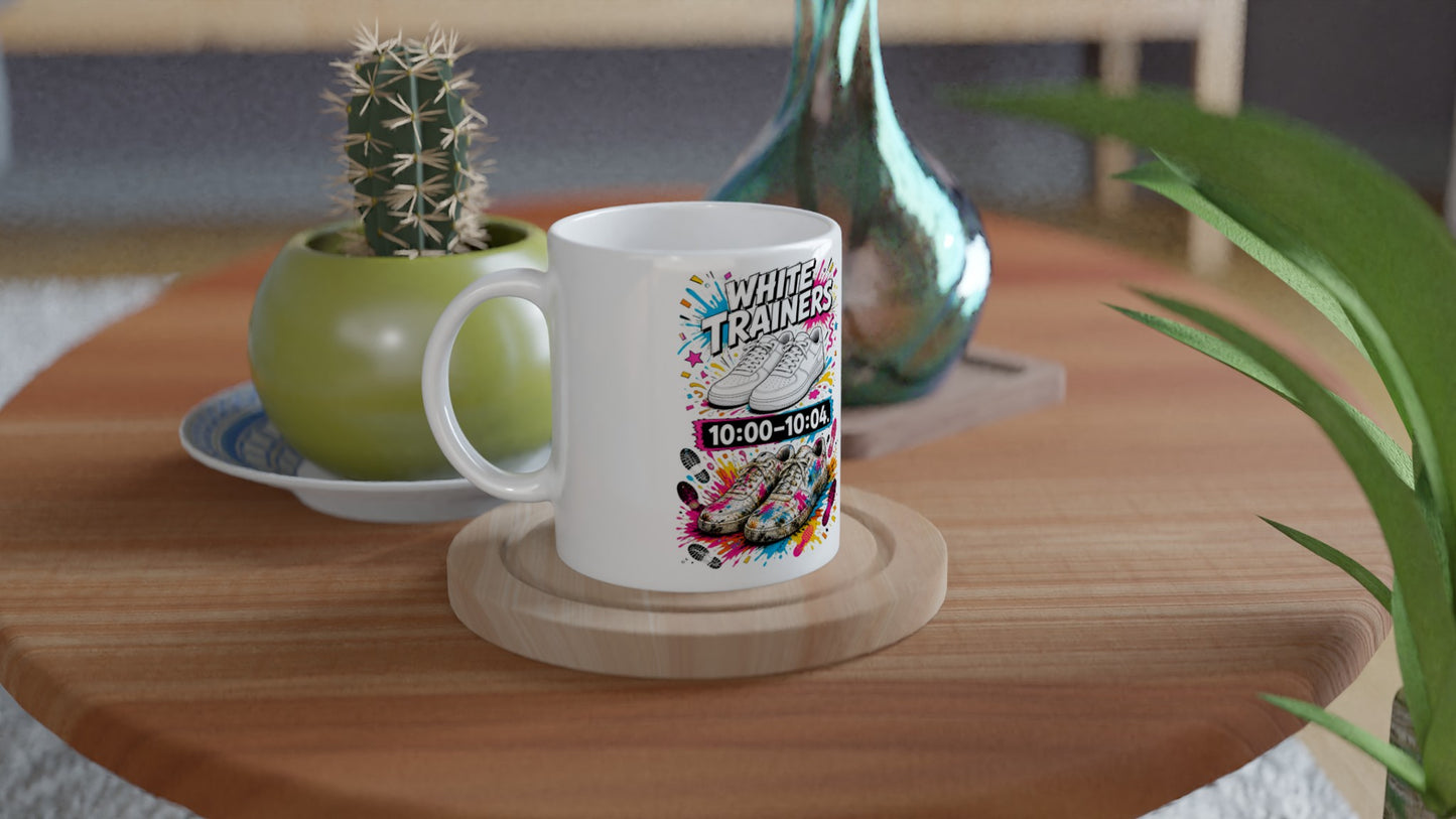 White Trainers: 10:00–10:04 Mug — product view 1