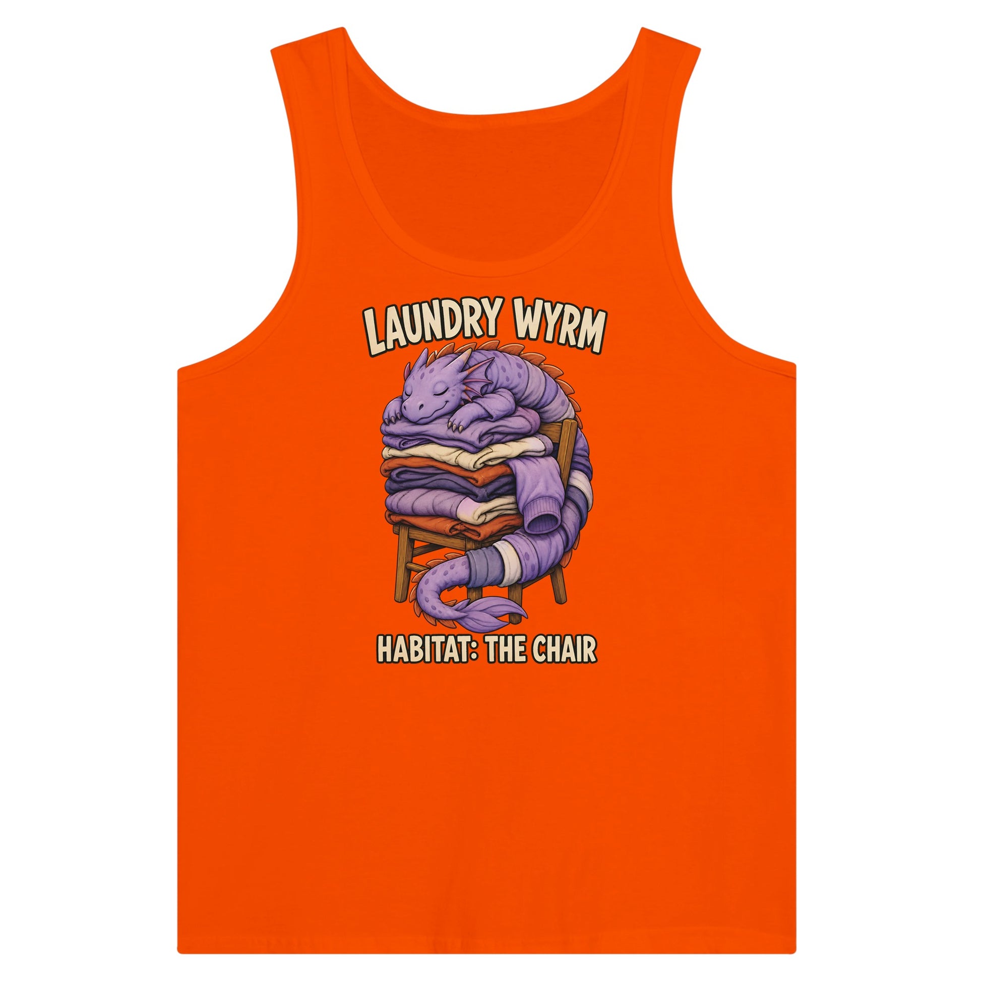 Laundry Wyrm – Habitat: The Chair Premium Unisex Tank Top — product view 7