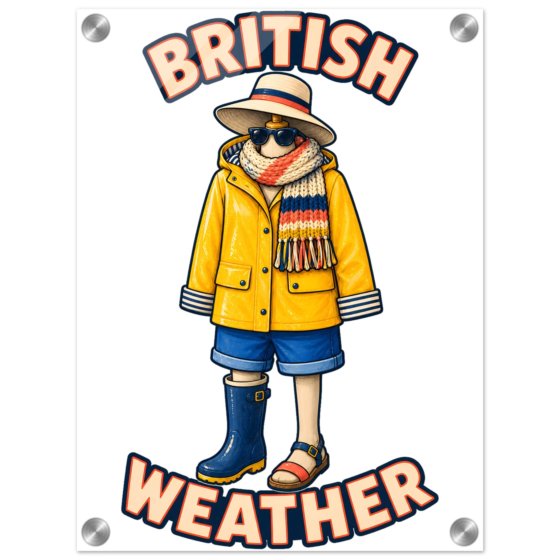 British Weather All-Weather Outfit Acrylic Print — product view 1