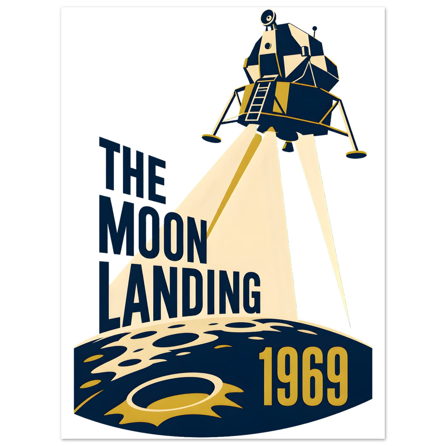 The Moon Landing — 1969 Aluminium Print — product view 1