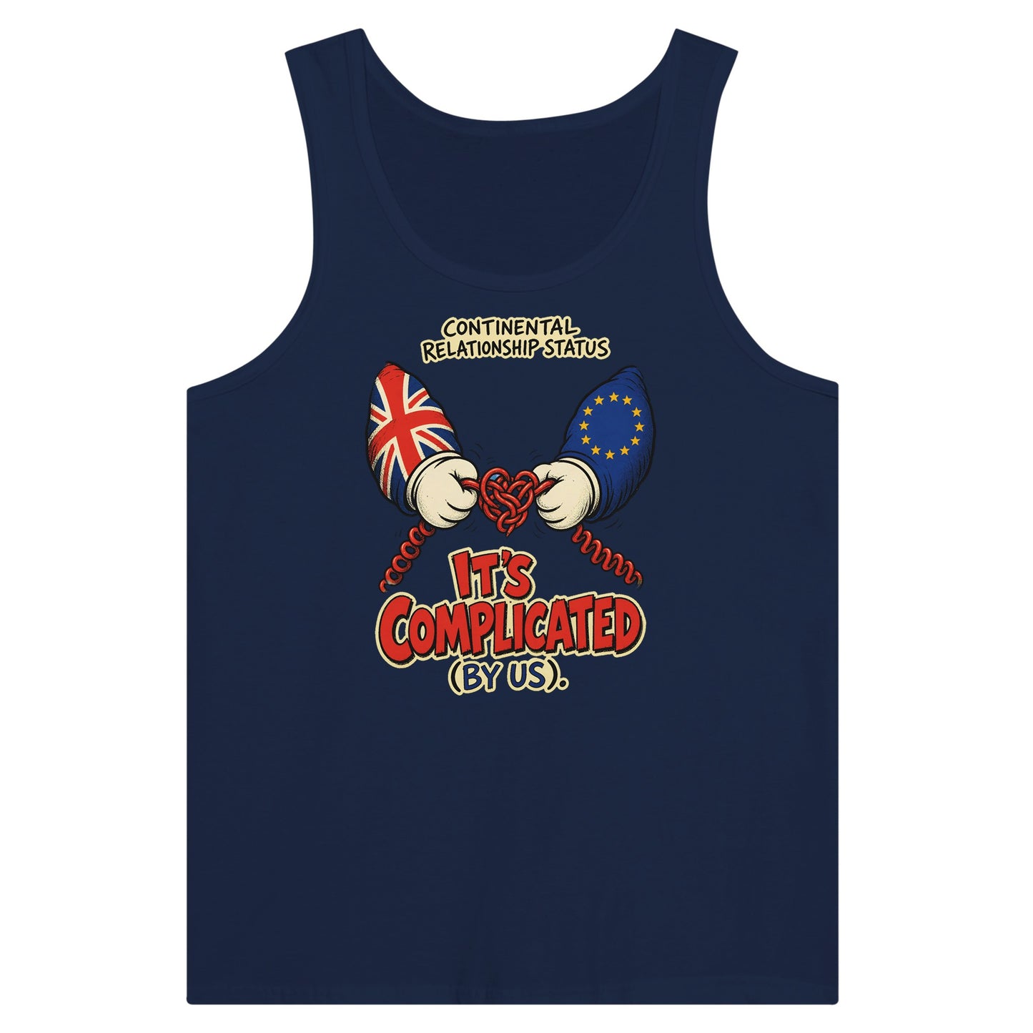 It's Complicated (By Us) UK–EU 1990s Cartoon Premium Unisex Tank Top — product view 9