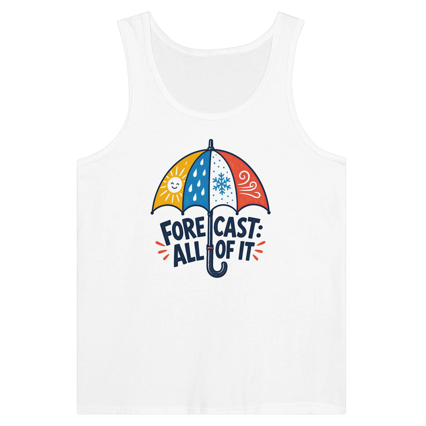 Forecast: All of It British Weather Graphic Premium Unisex Tank Top
