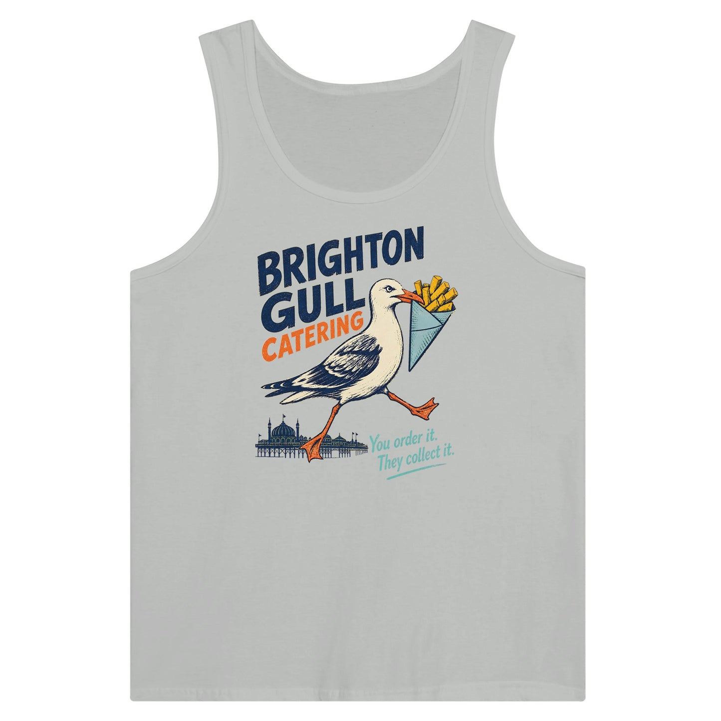 Brighton Gull Catering - You Order It, They Collect It Premium Unisex Tank Top — product view 5