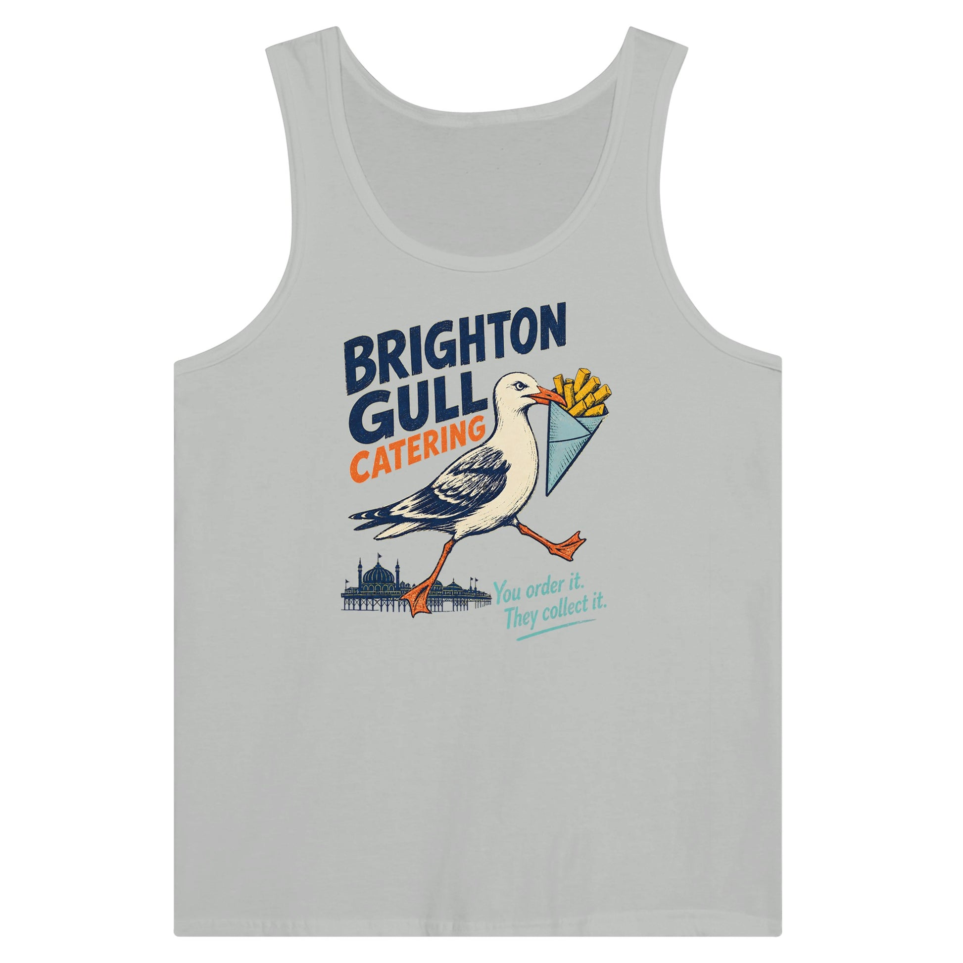 Brighton Gull Catering - You Order It, They Collect It Premium Unisex Tank Top — product view 5