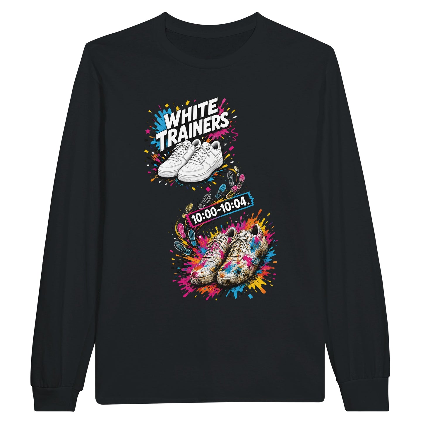 White Trainers: 10:00–10:04 Long-Sleeve T-shirt — product view 7