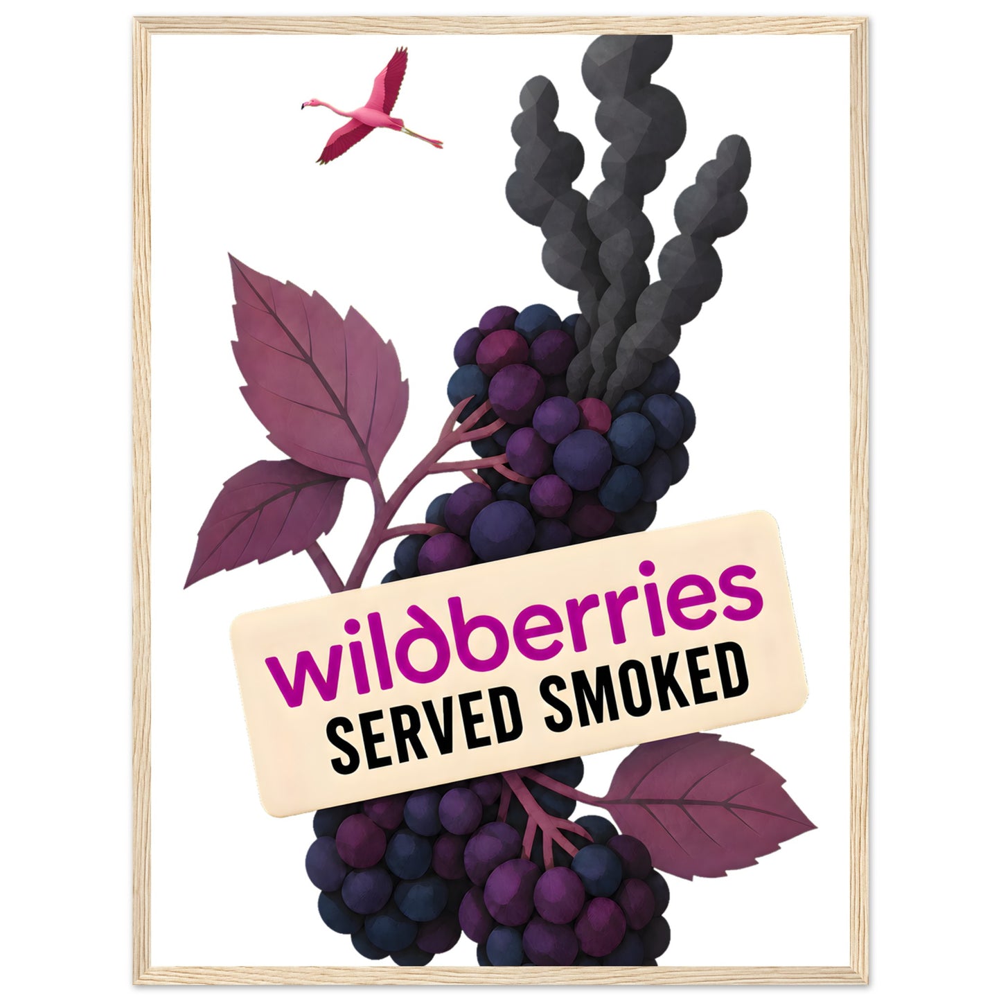 Wildberries, Served Smoked Framed Wall Art — product view 9