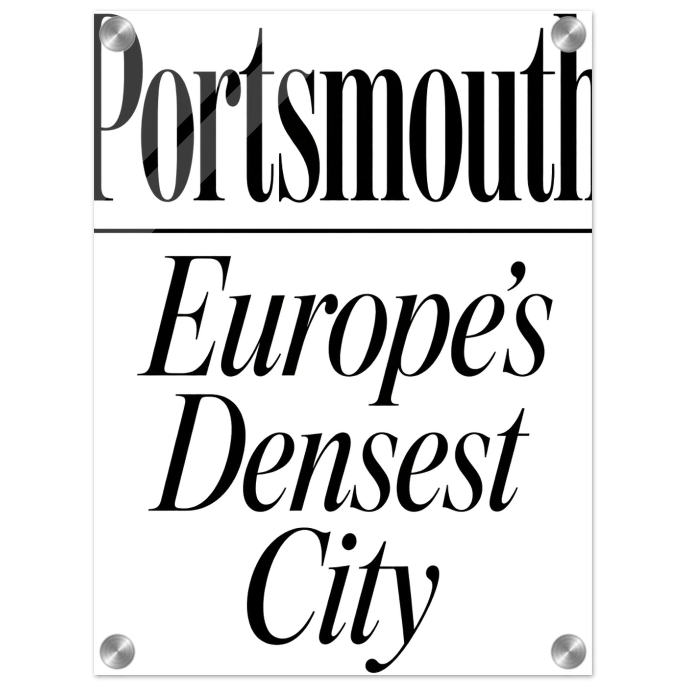 Portsmouth — Europe's Densest City Acrylic Print