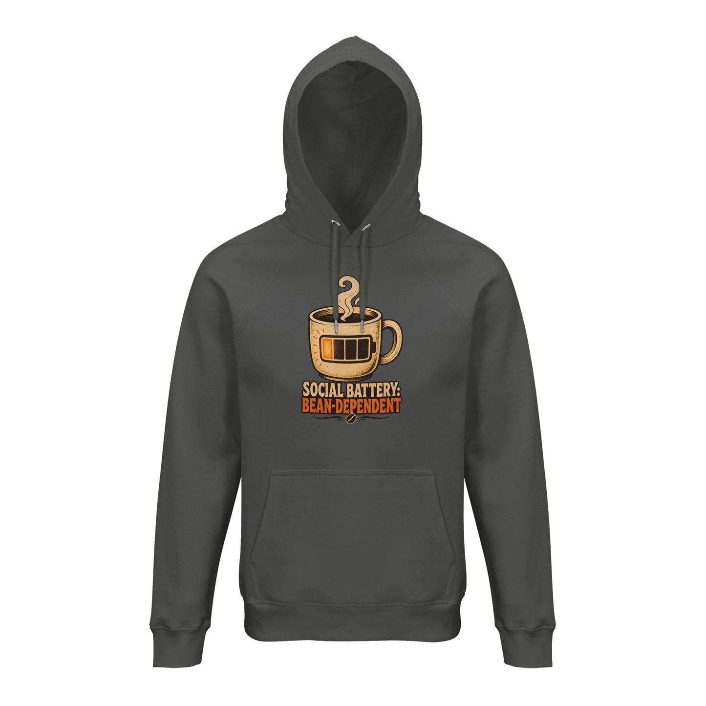 Social Battery: Bean-Dependent Graphic Hoodie — product view 4