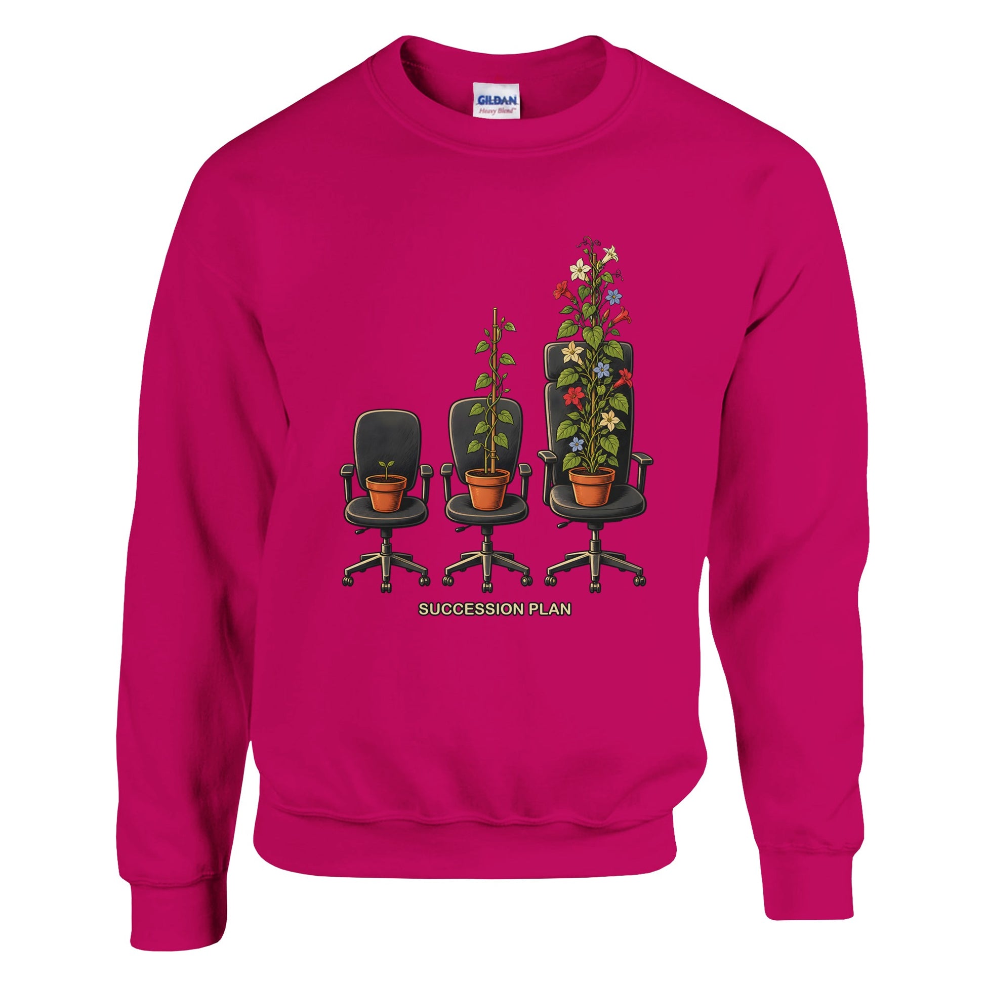 Succession Plan Office Chair Garden Graphic Sweatshirt — product view 3