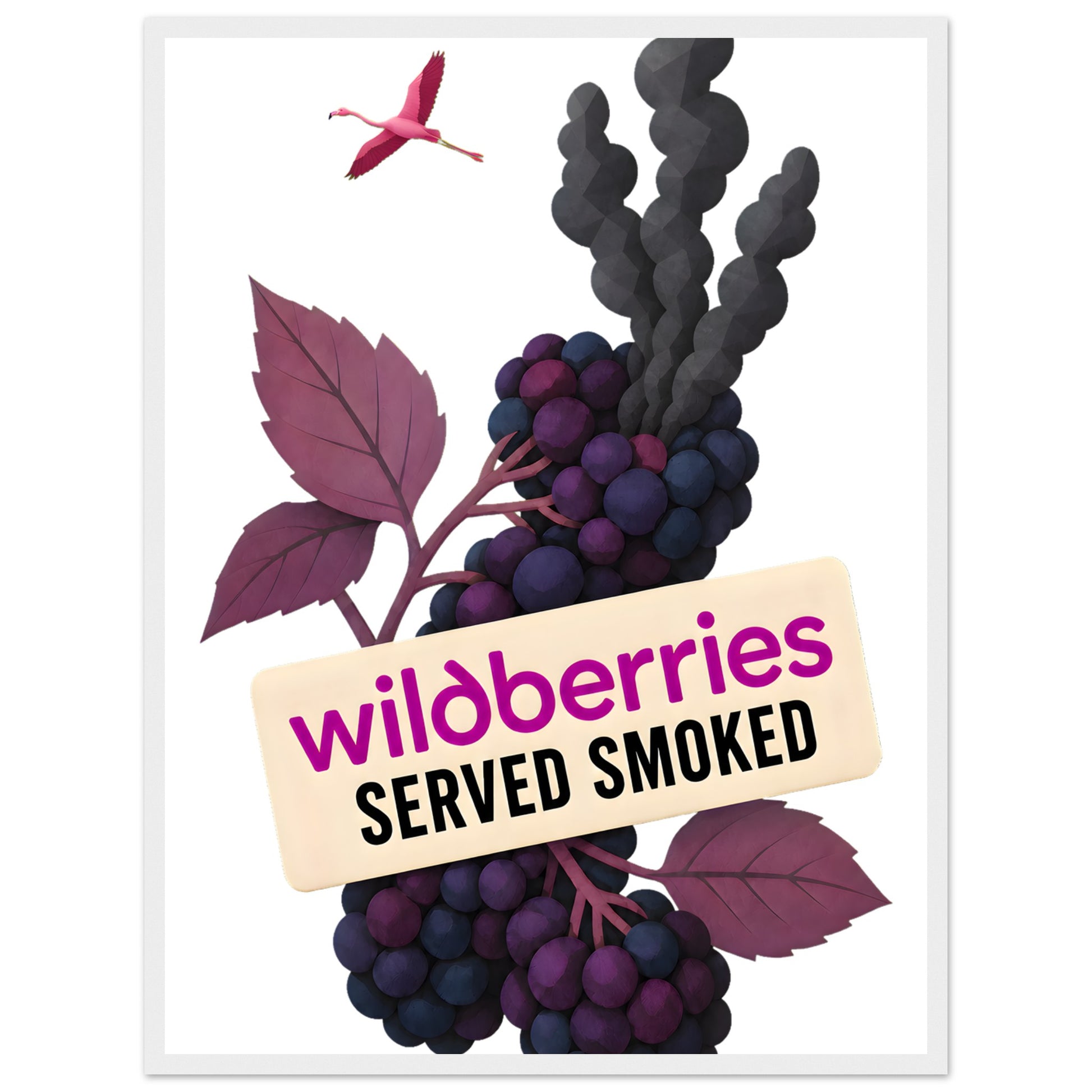 Wildberries, Served Smoked Framed Wall Art — product view 2