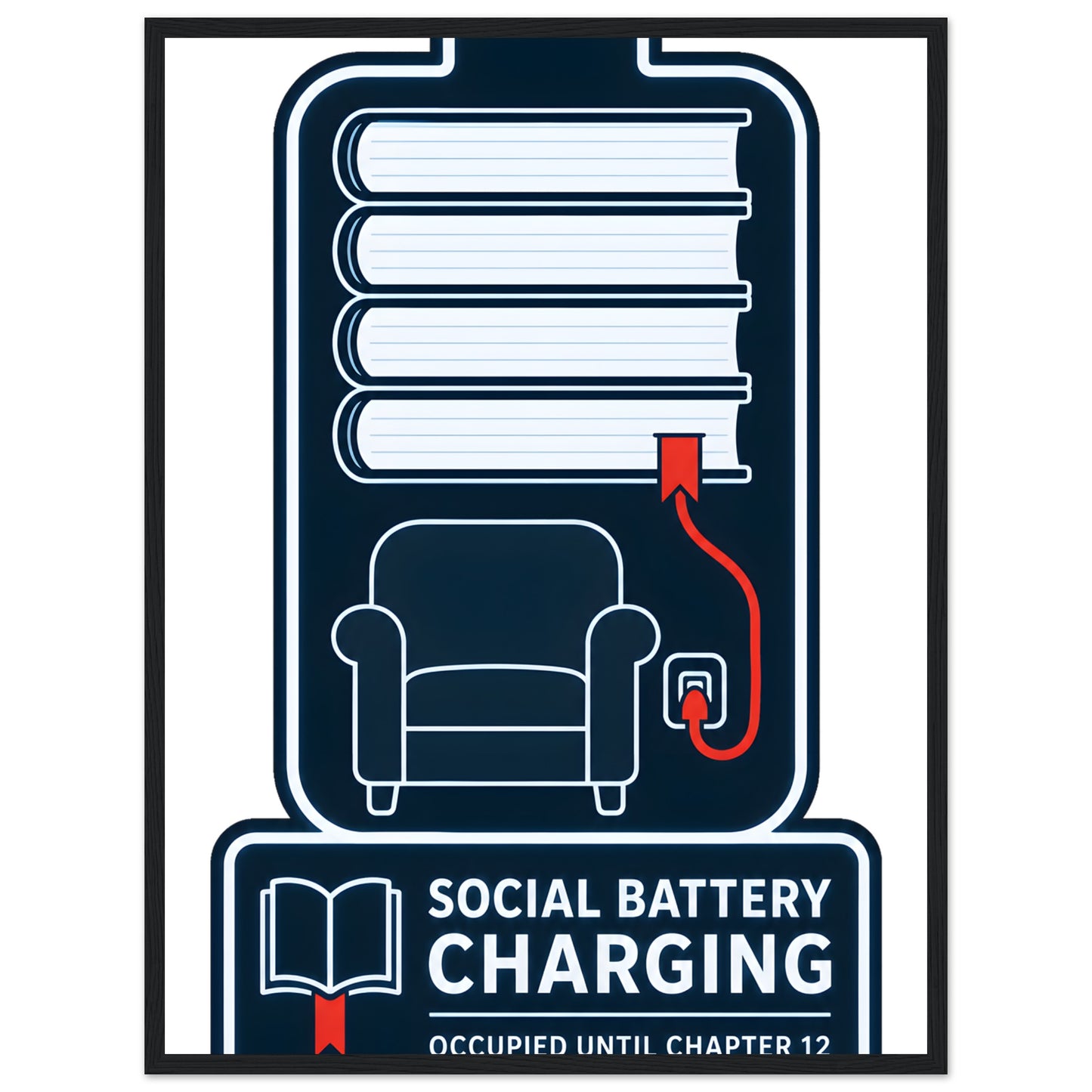 Social Battery Charging Framed Wall Art — product view 4