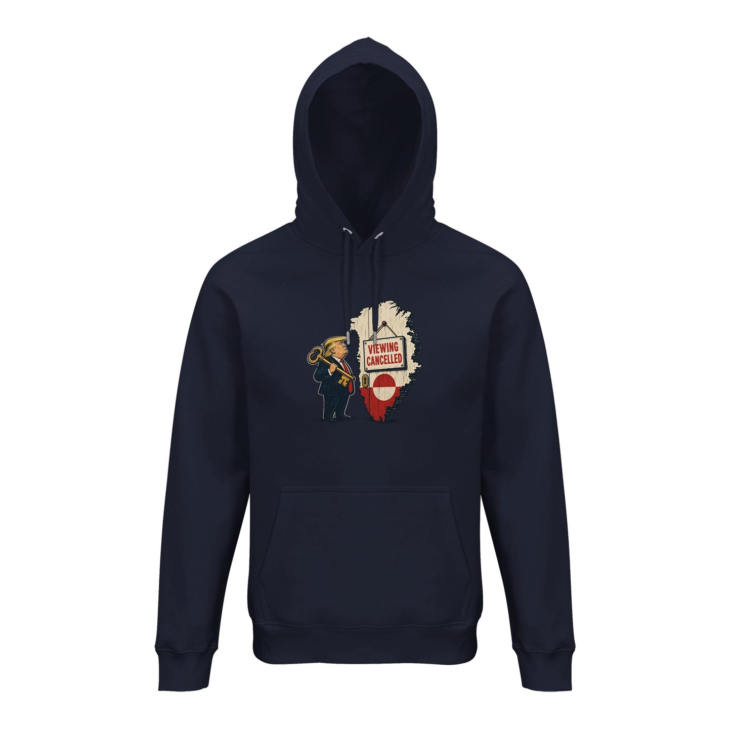 Viewing Cancelled — Greenland Political Satire Hoodie — product view 3