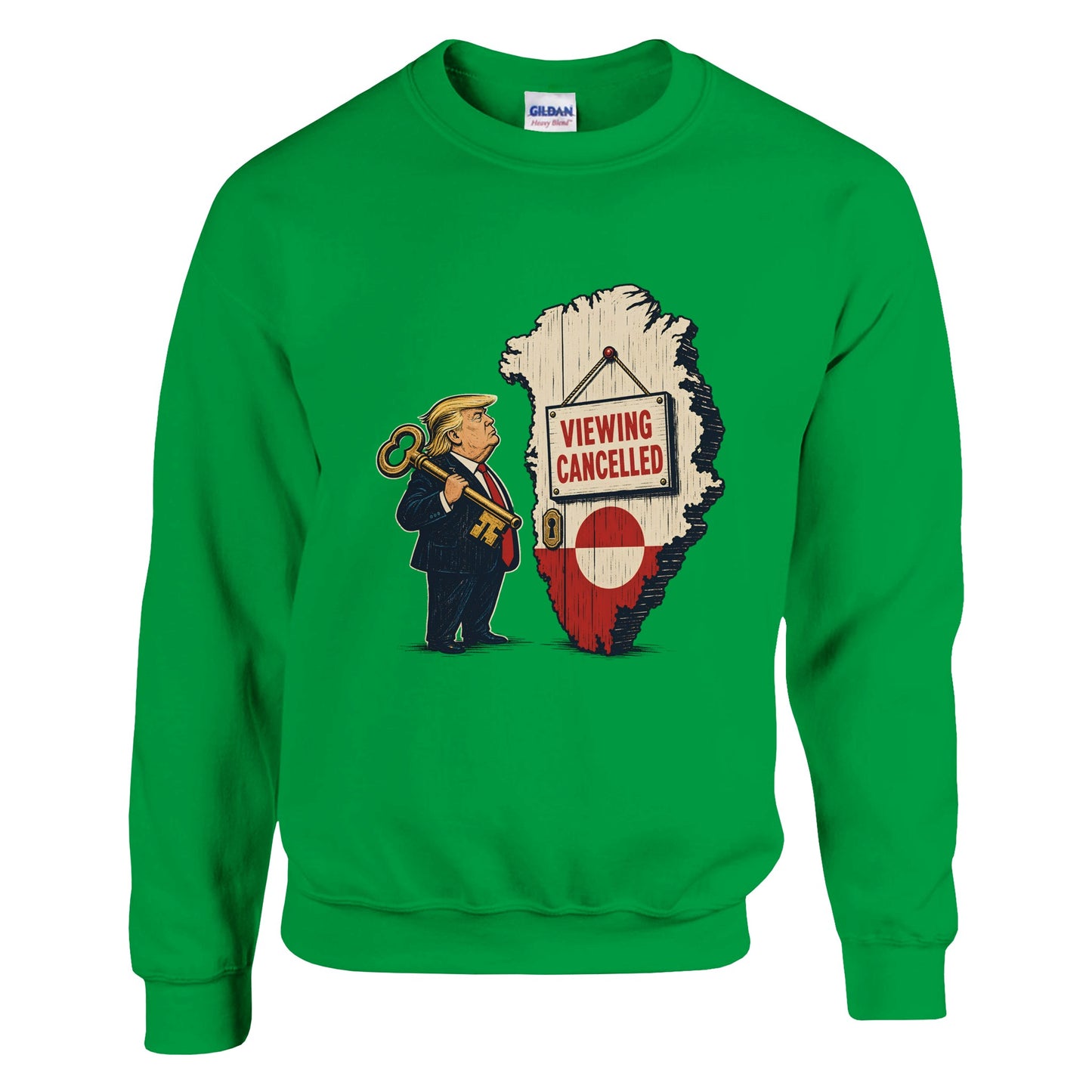 Viewing Cancelled — Greenland Political Satire Sweatshirt — product view 4