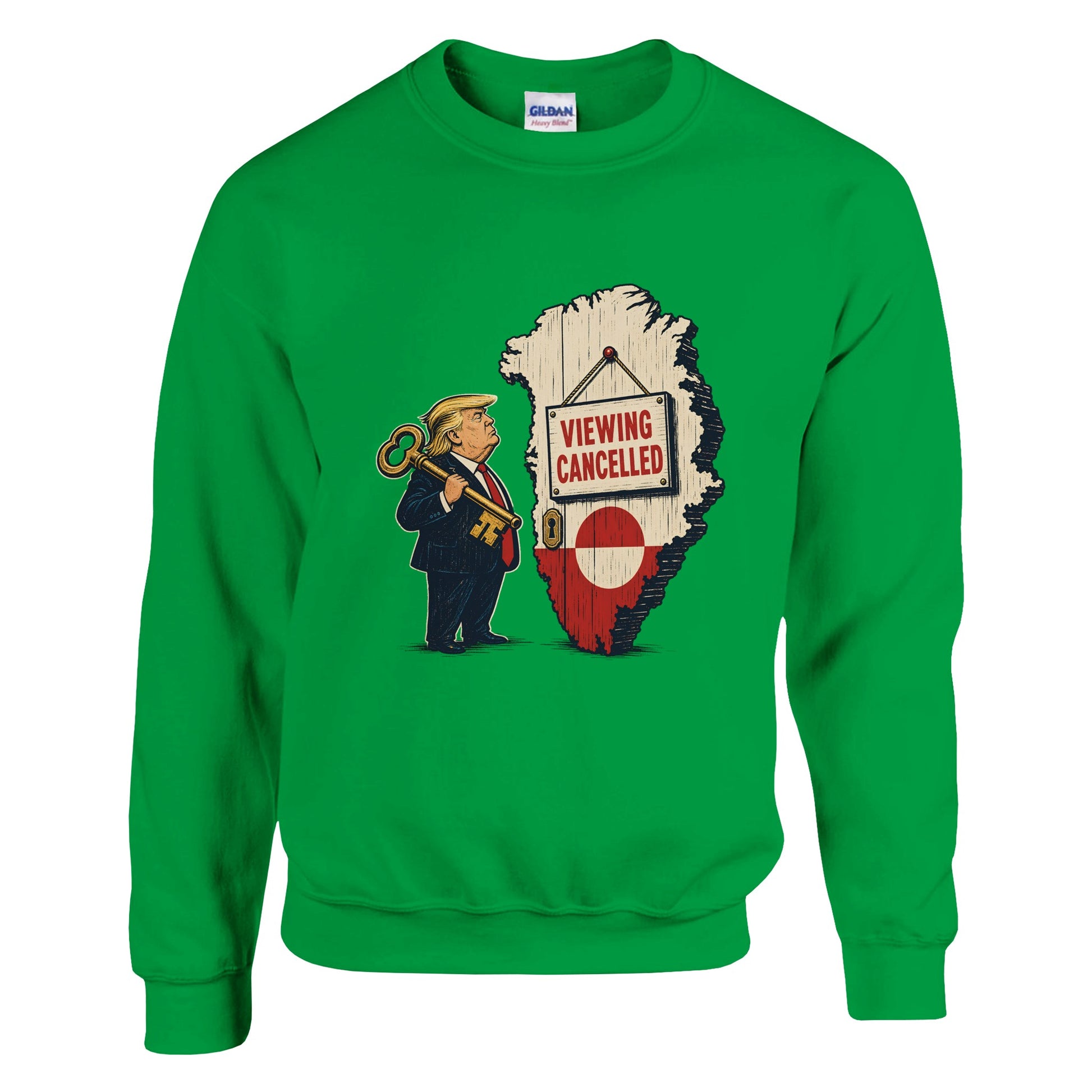 Viewing Cancelled — Greenland Political Satire Sweatshirt — product view 4