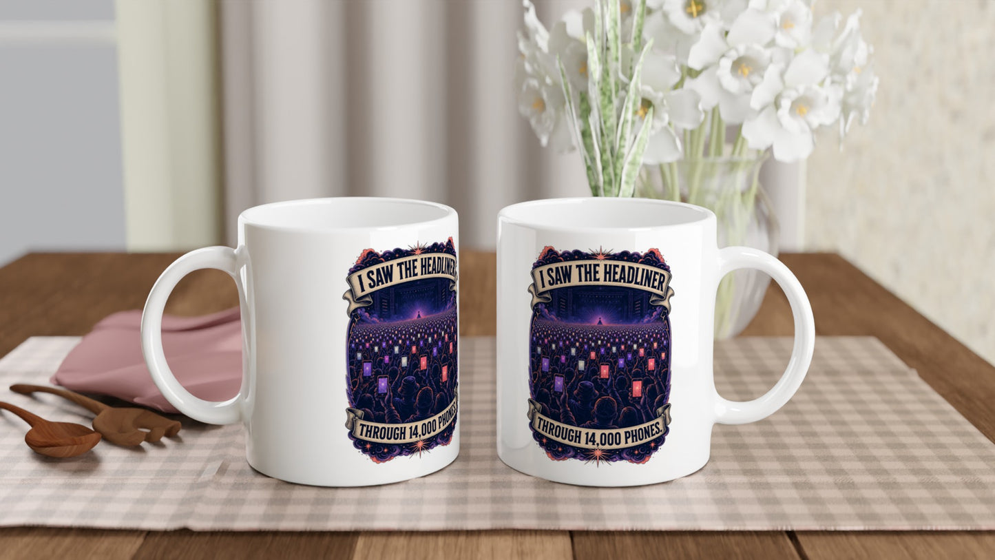 The Headliner Through 14,000 Phones Mug — product view 4