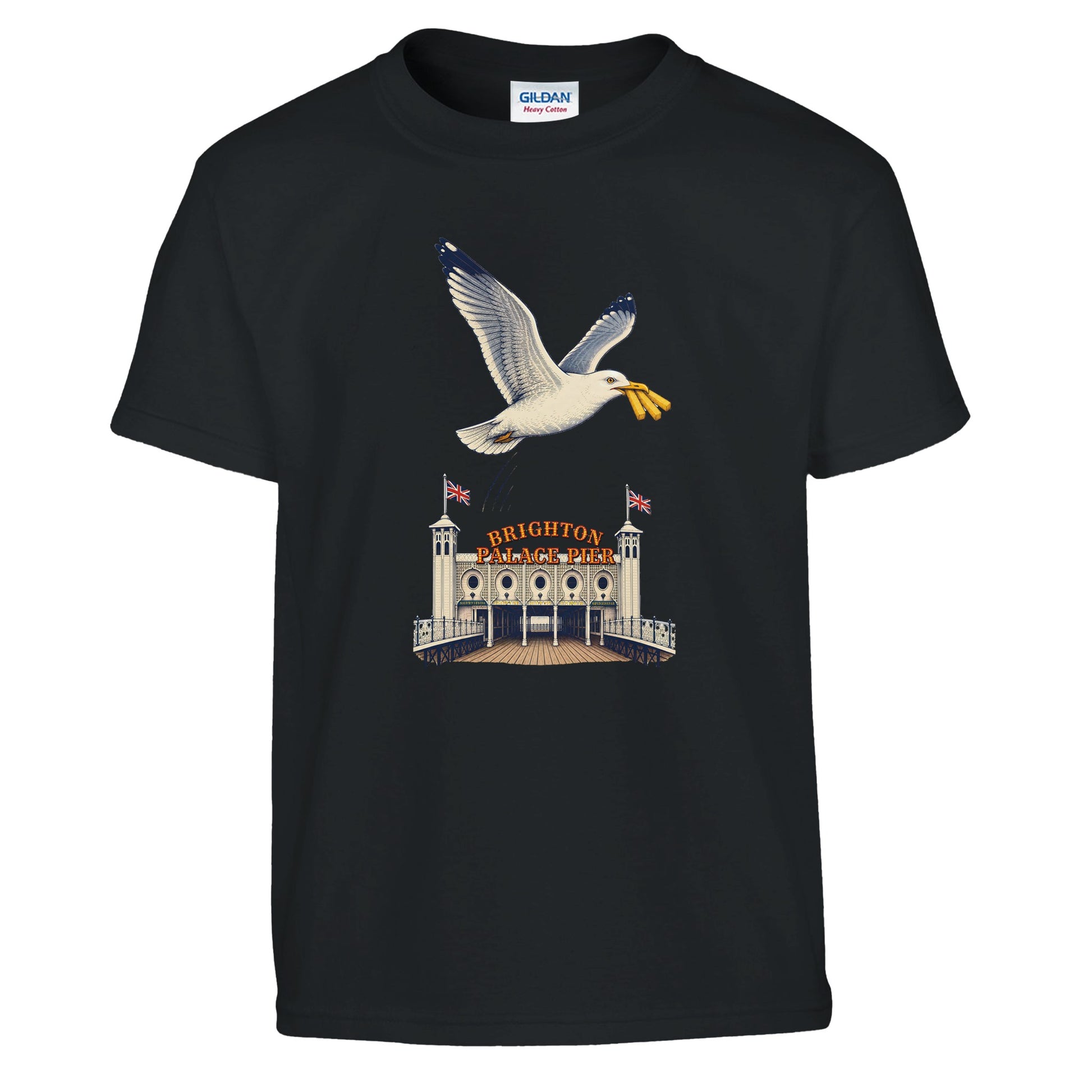 Brighton Palace Pier Chip Heist Kids' T-shirt — product view 2