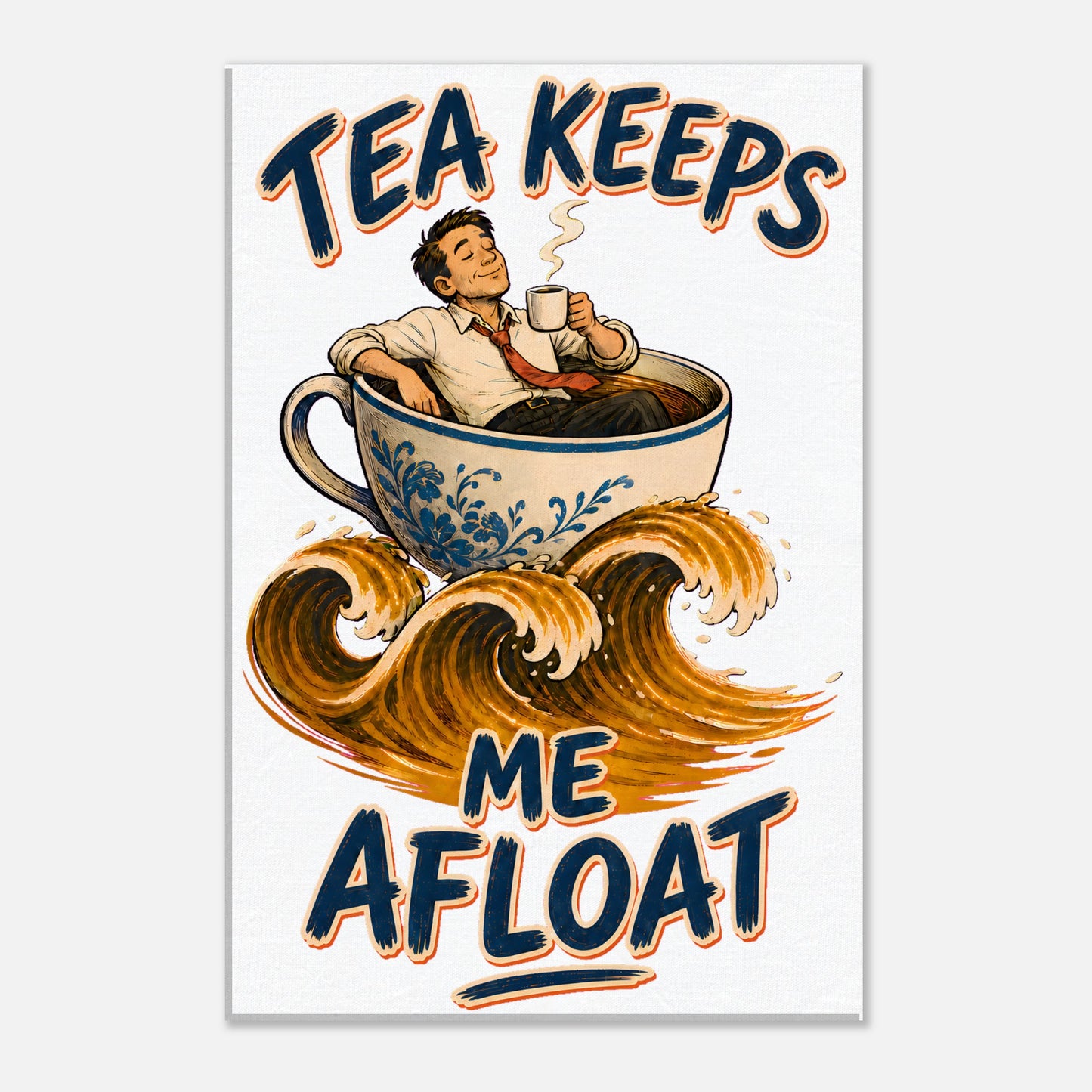 Tea Keeps Me Afloat Canvas — product view 2