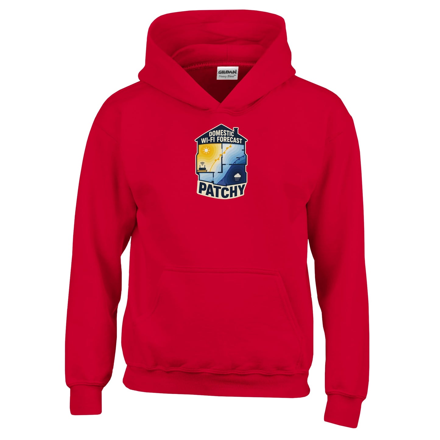 Domestic Wi-Fi Forecast Patchy Kids' Hoodie — product view 6