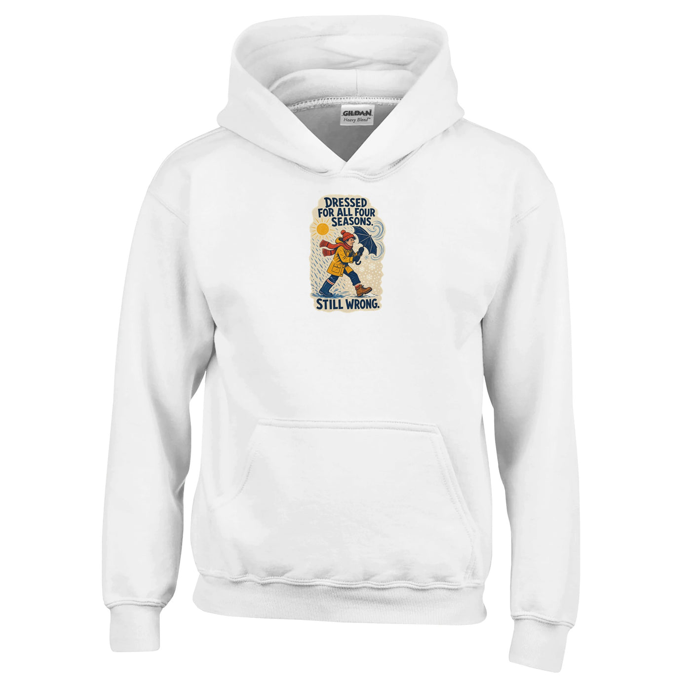 Dressed for All Four Seasons. Still Wrong. Kids' Hoodie