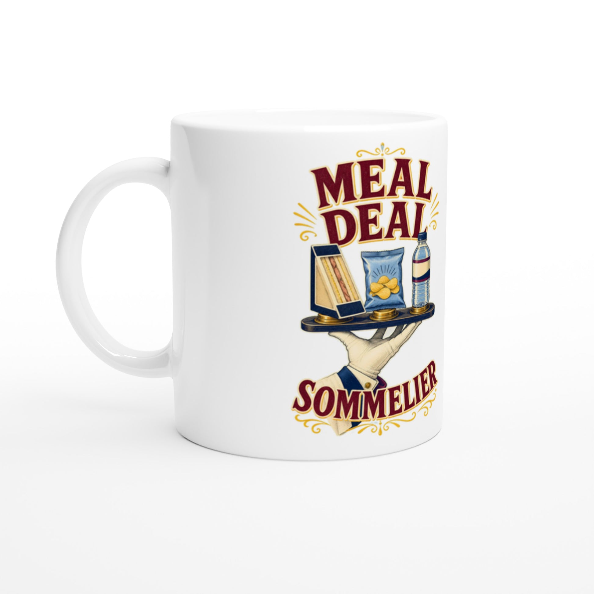 Meal Deal Sommelier British Lunch Design Mug — product view 1