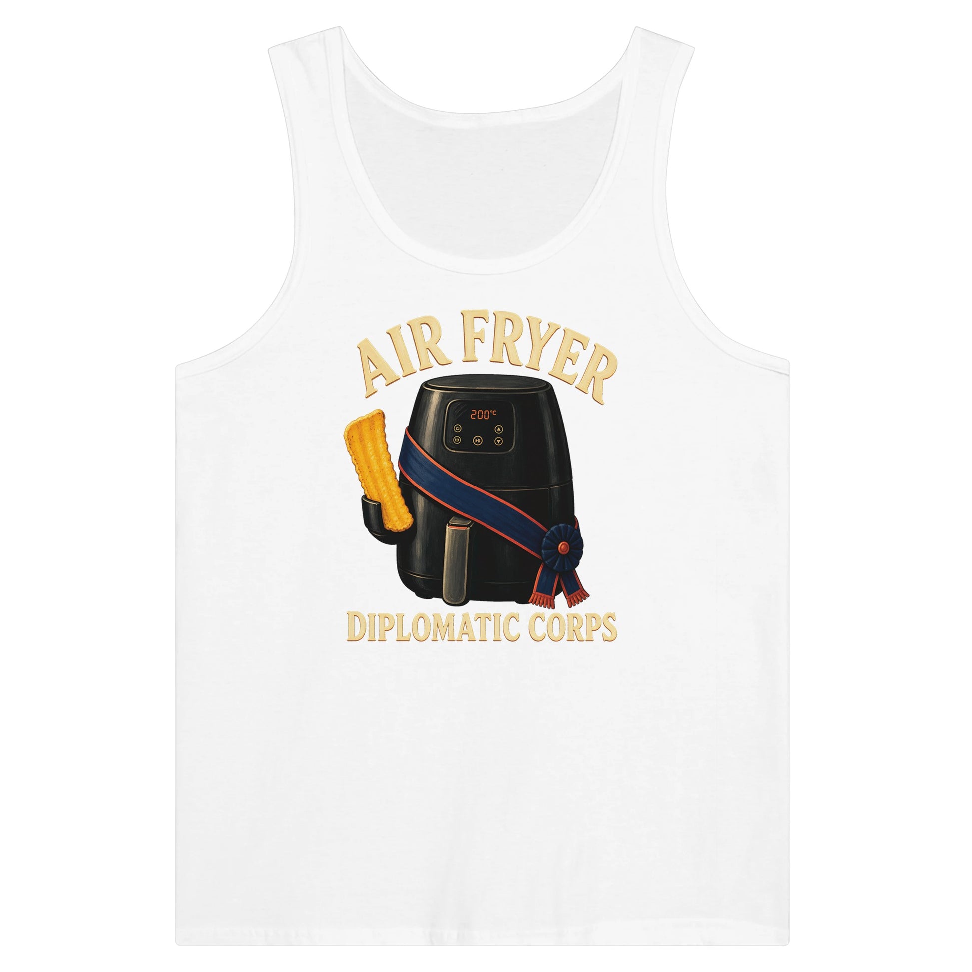 Air Fryer Diplomatic Corps Premium Unisex Tank Top — product view 1