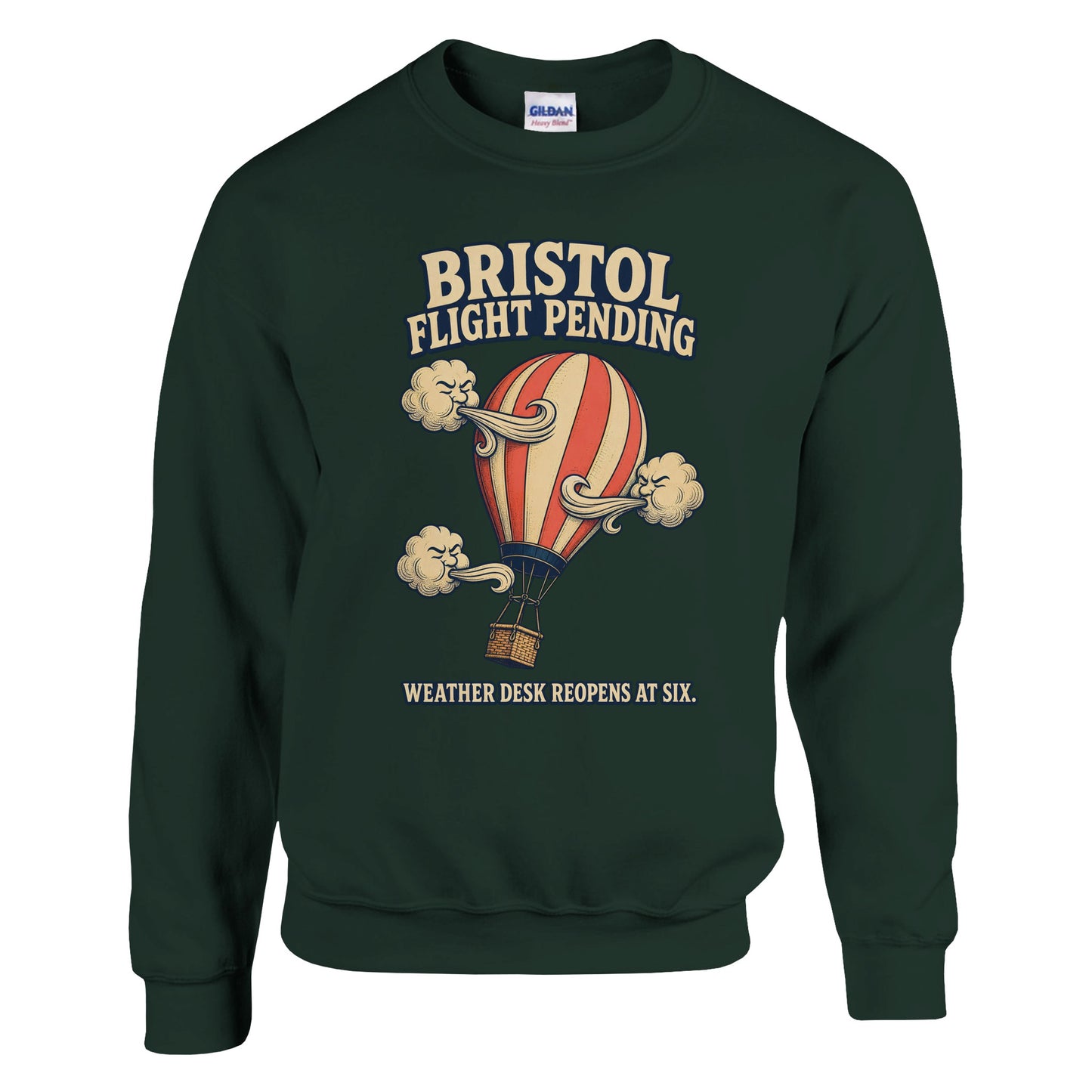 Bristol Flight Pending – Weather Desk Sweatshirt — product view 4