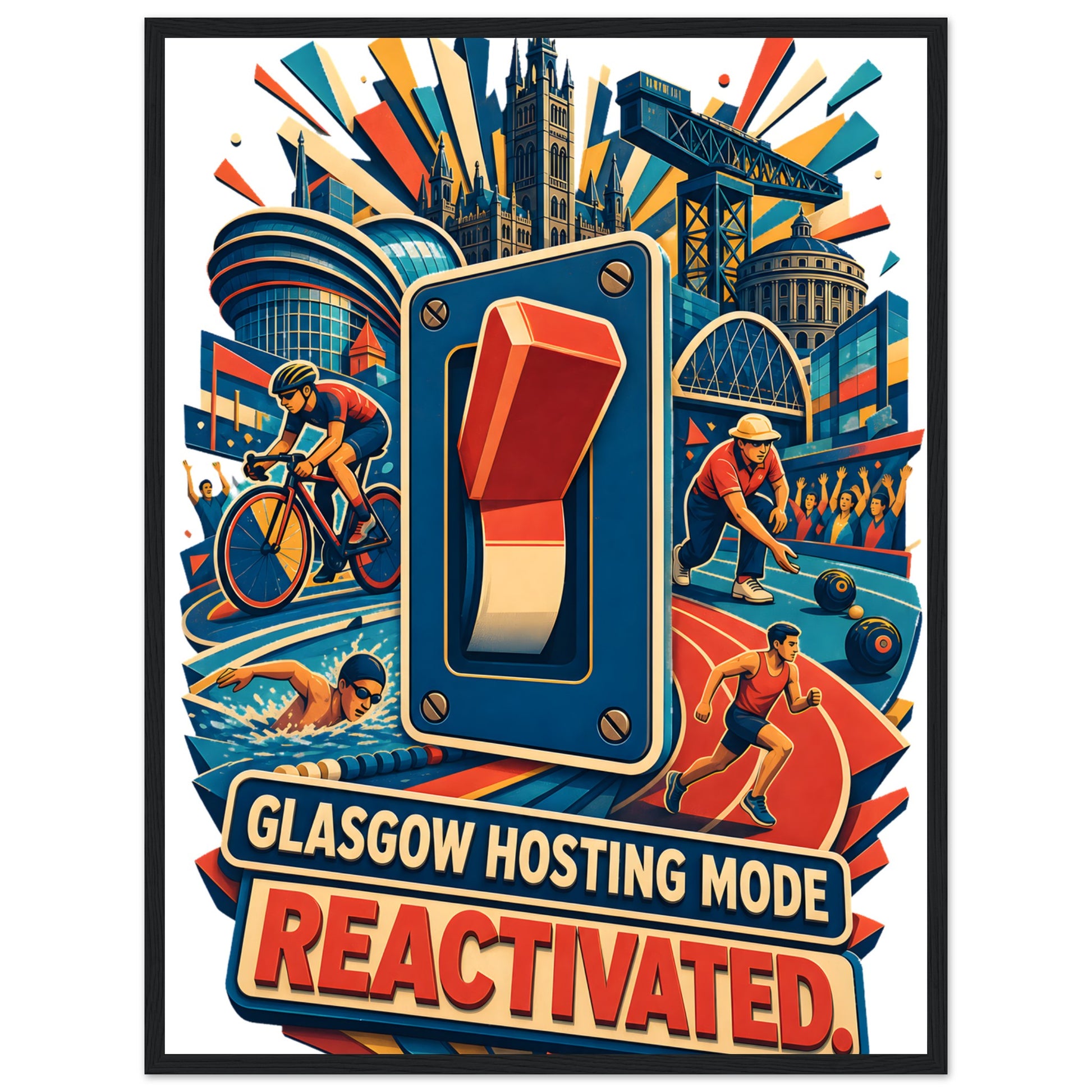 Glasgow Hosting Mode — Reactivated Framed Wall Art — product view 4