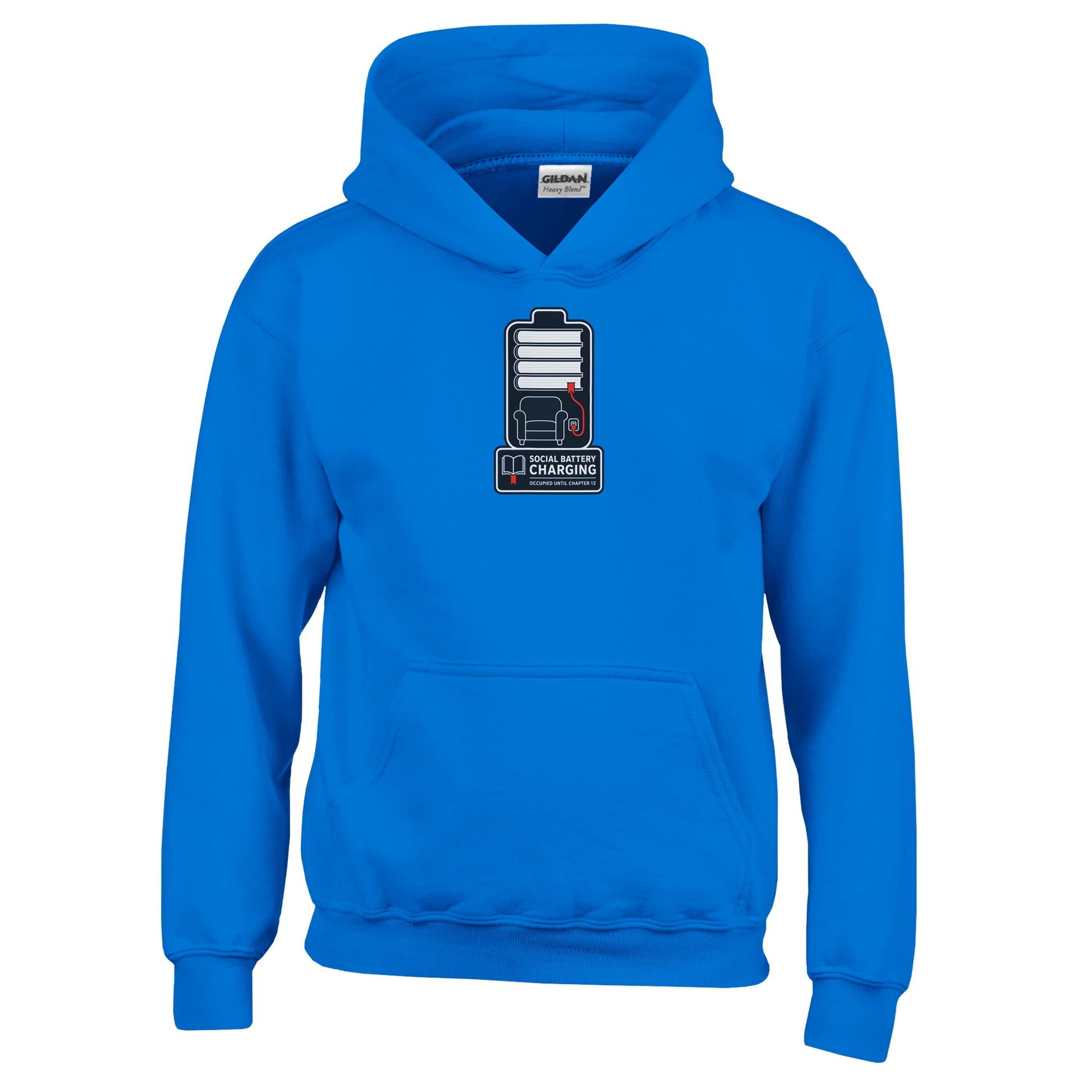 Social Battery Charging Kids' Hoodie — product view 10