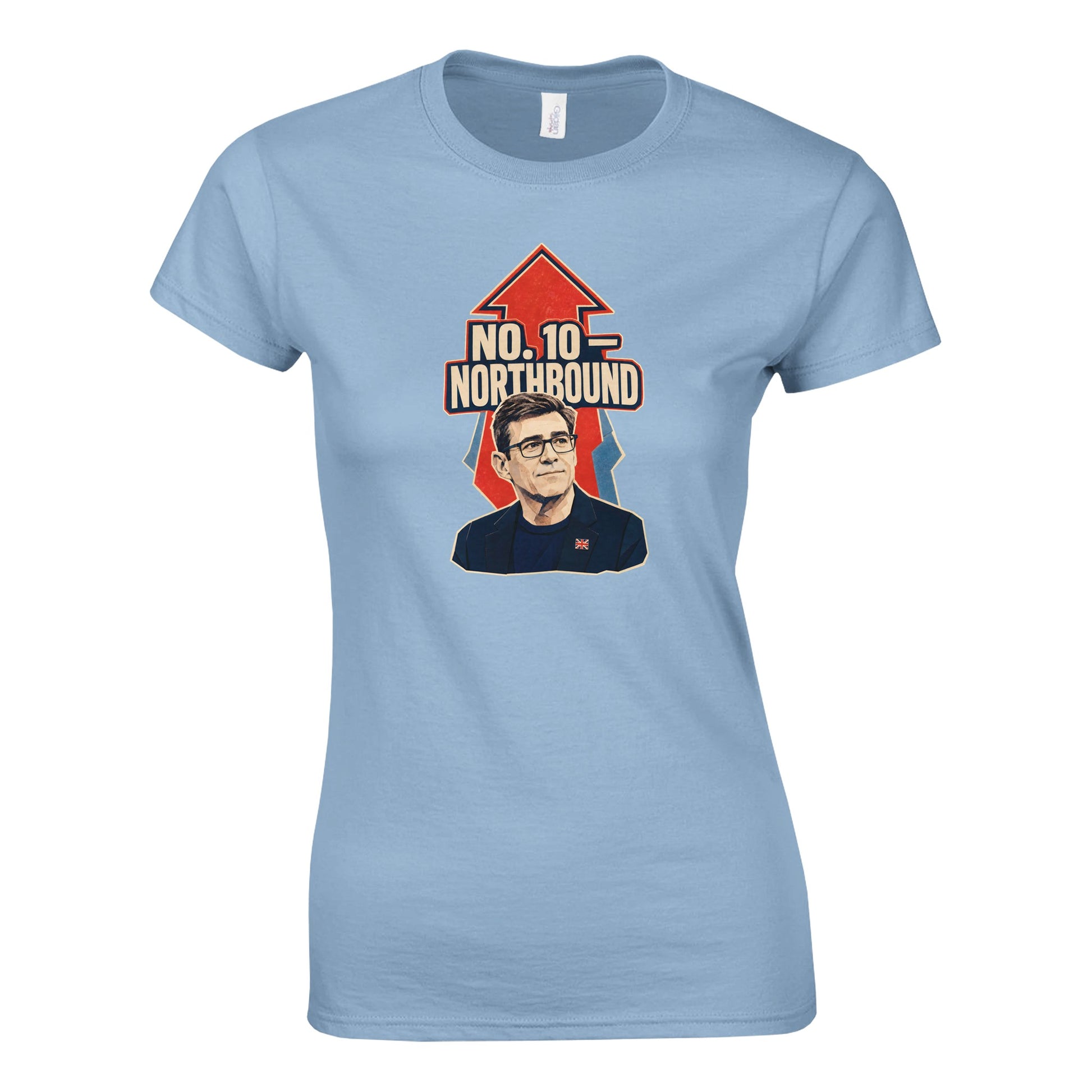 No. 10 — Northbound Andy Burnham Political Satire Women's T-shirt — product view 3