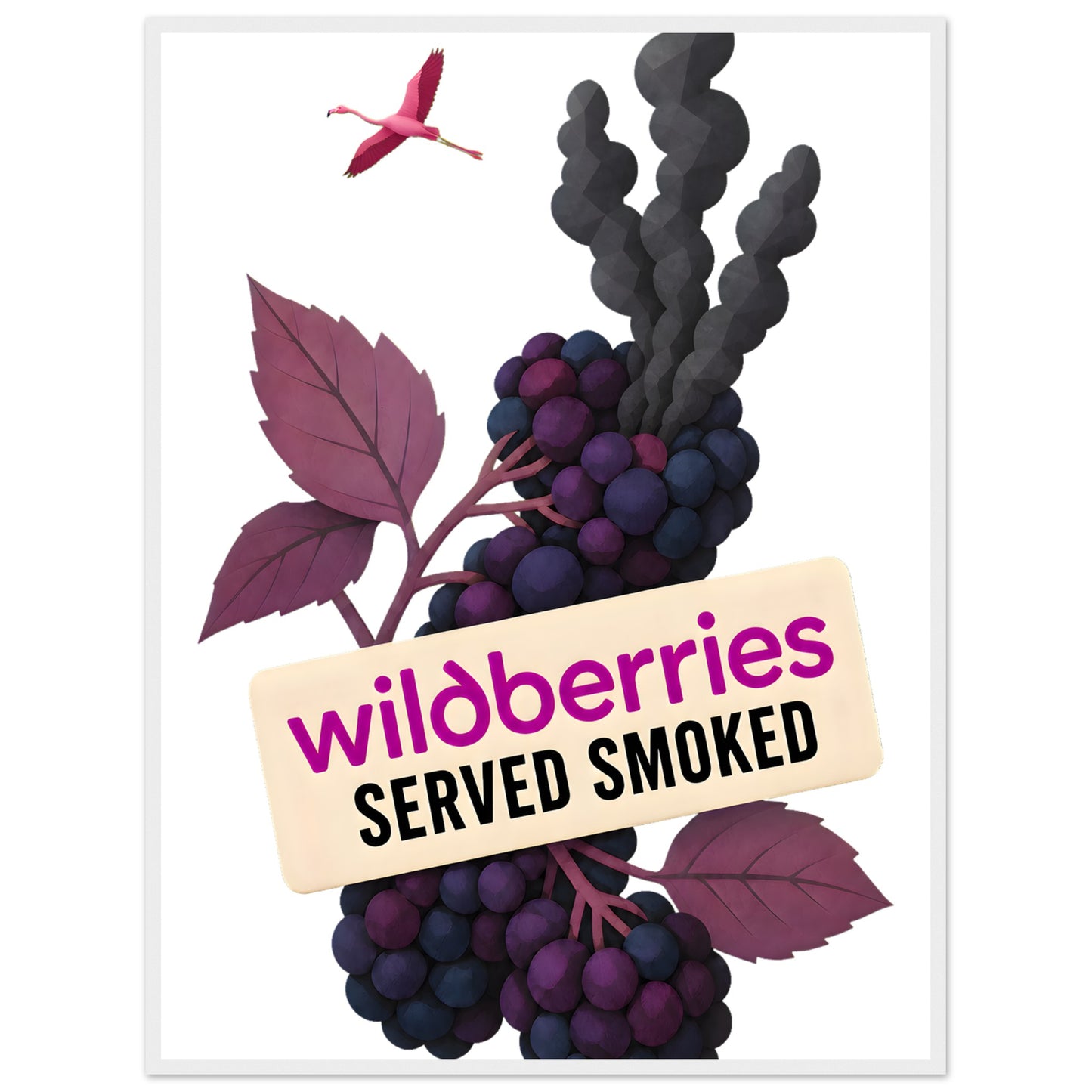 Wildberries, Served Smoked Framed Wall Art — product view 7
