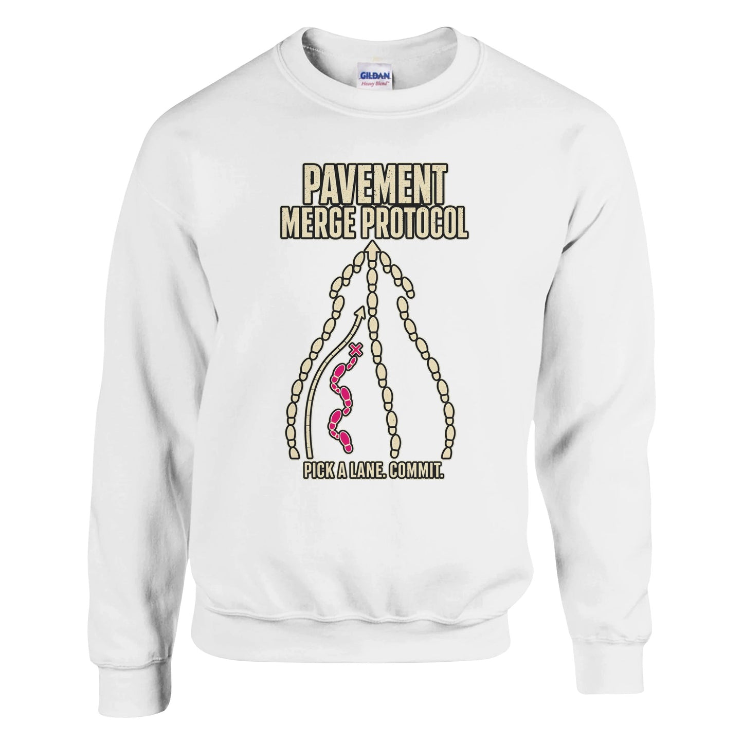 Pavement Merge Protocol — Pick a Lane Sweatshirt — product view 1