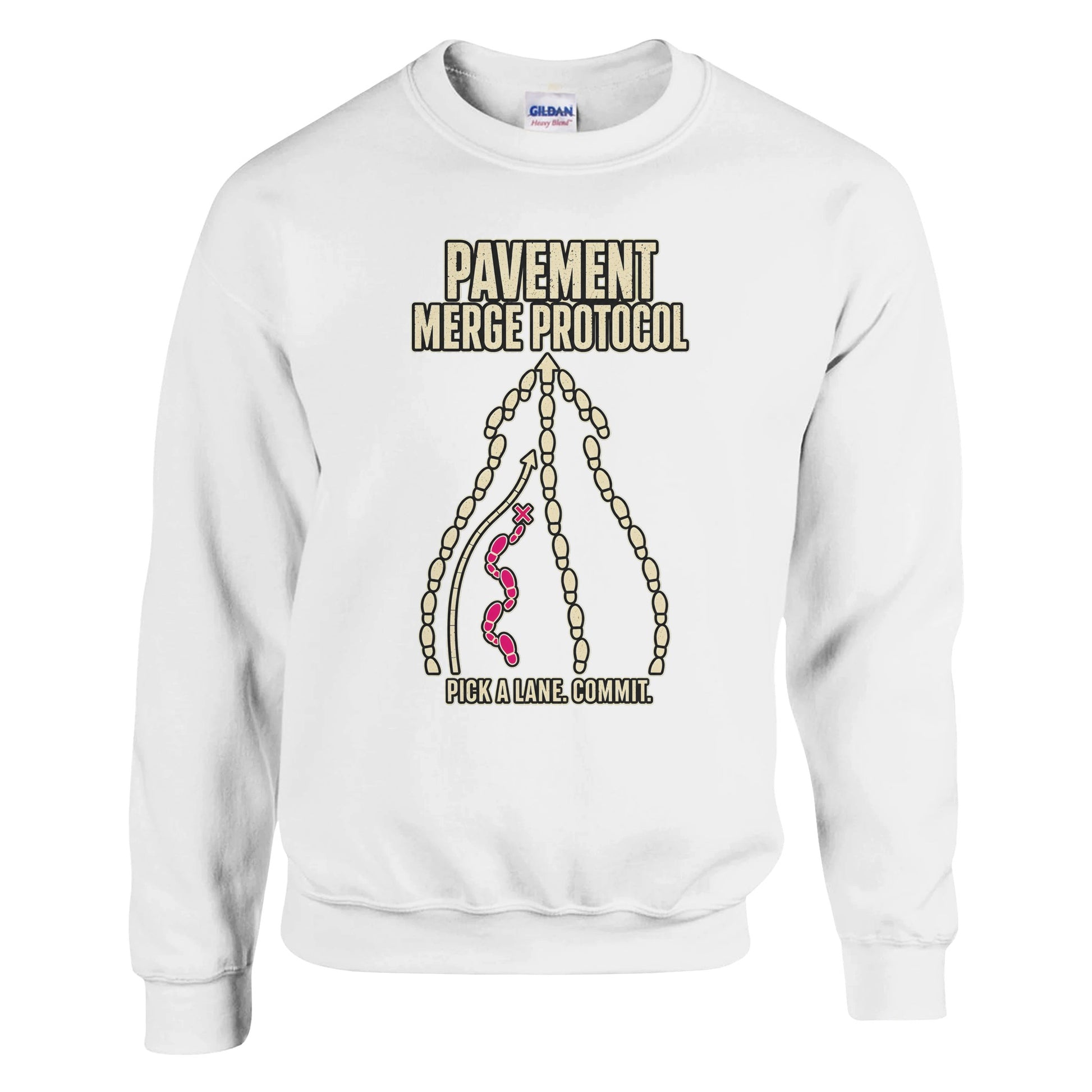 Pavement Merge Protocol — Pick a Lane Sweatshirt — product view 1