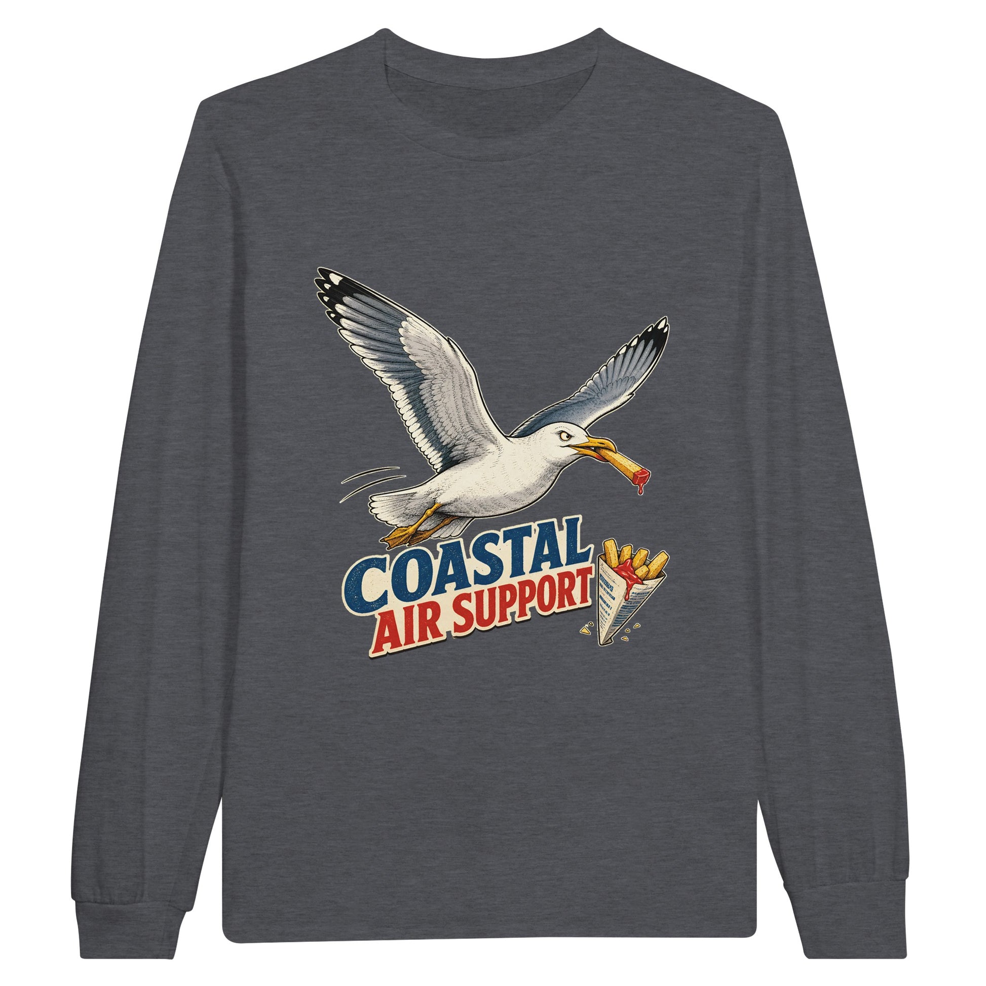 Coastal Air Support Seagull Graphic Long-Sleeve T-shirt — product view 2