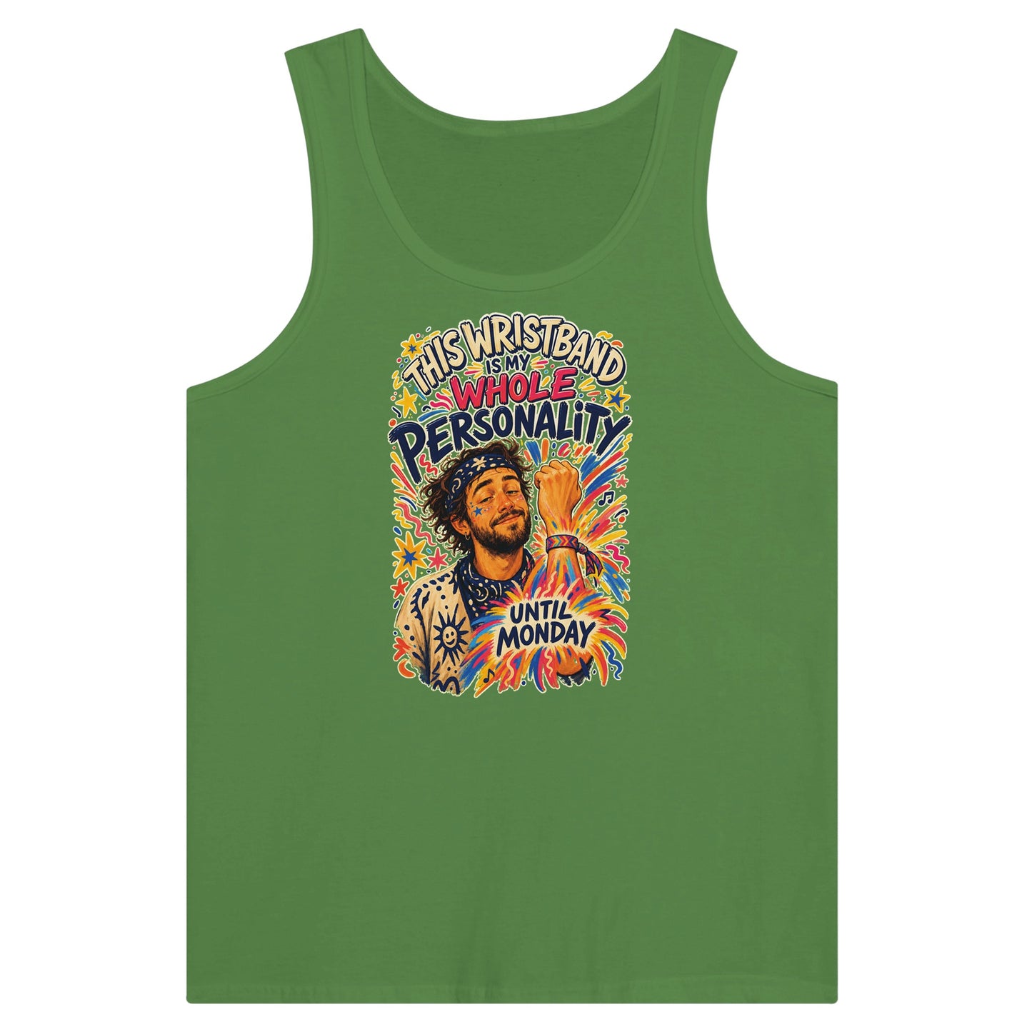 This Wristband Is My Whole Personality Until Monday Premium Unisex Tank Top — product view 13