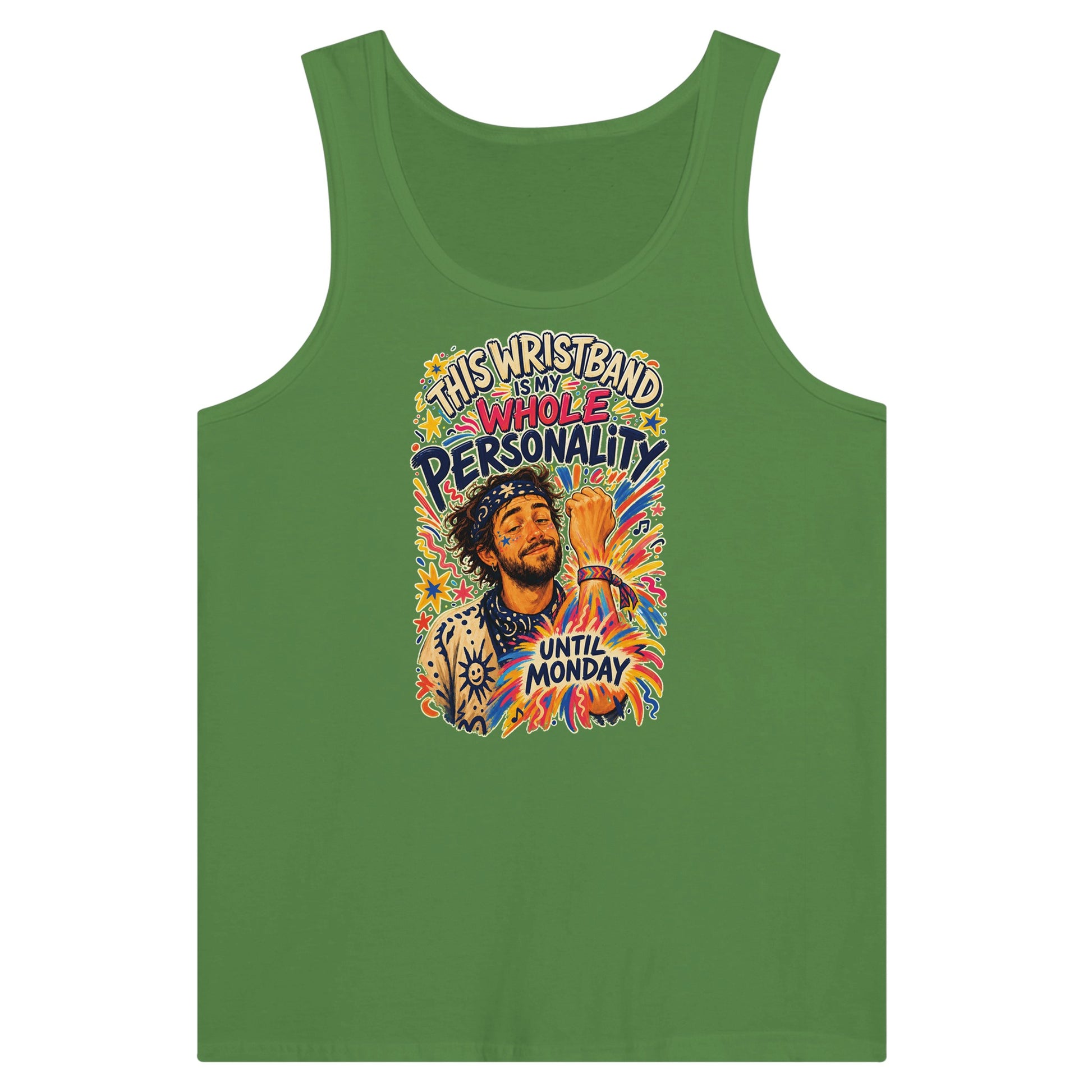 This Wristband Is My Whole Personality Until Monday Premium Unisex Tank Top — product view 13
