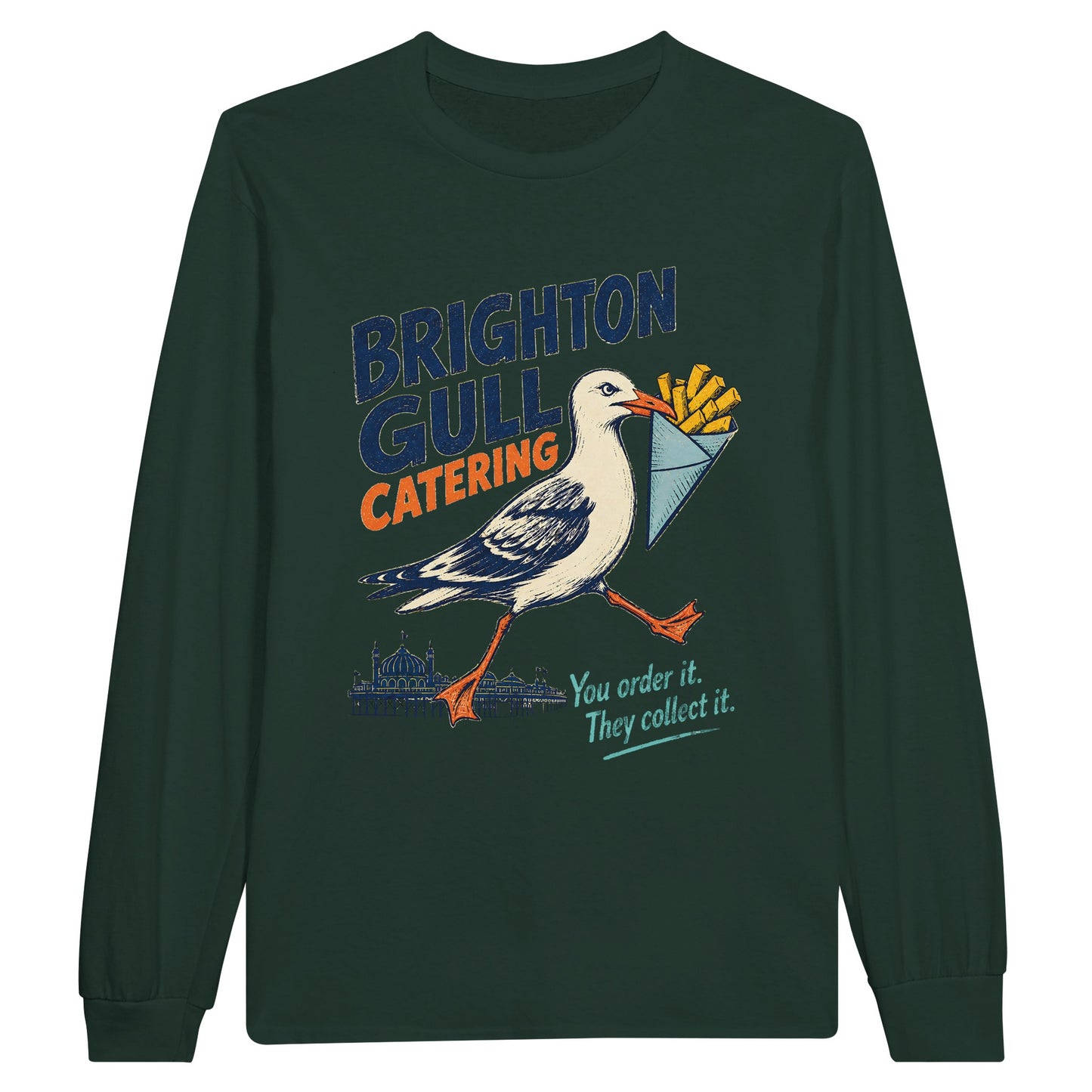 Brighton Gull Catering - You Order It, They Collect It Long-Sleeve T-shirt — product view 5