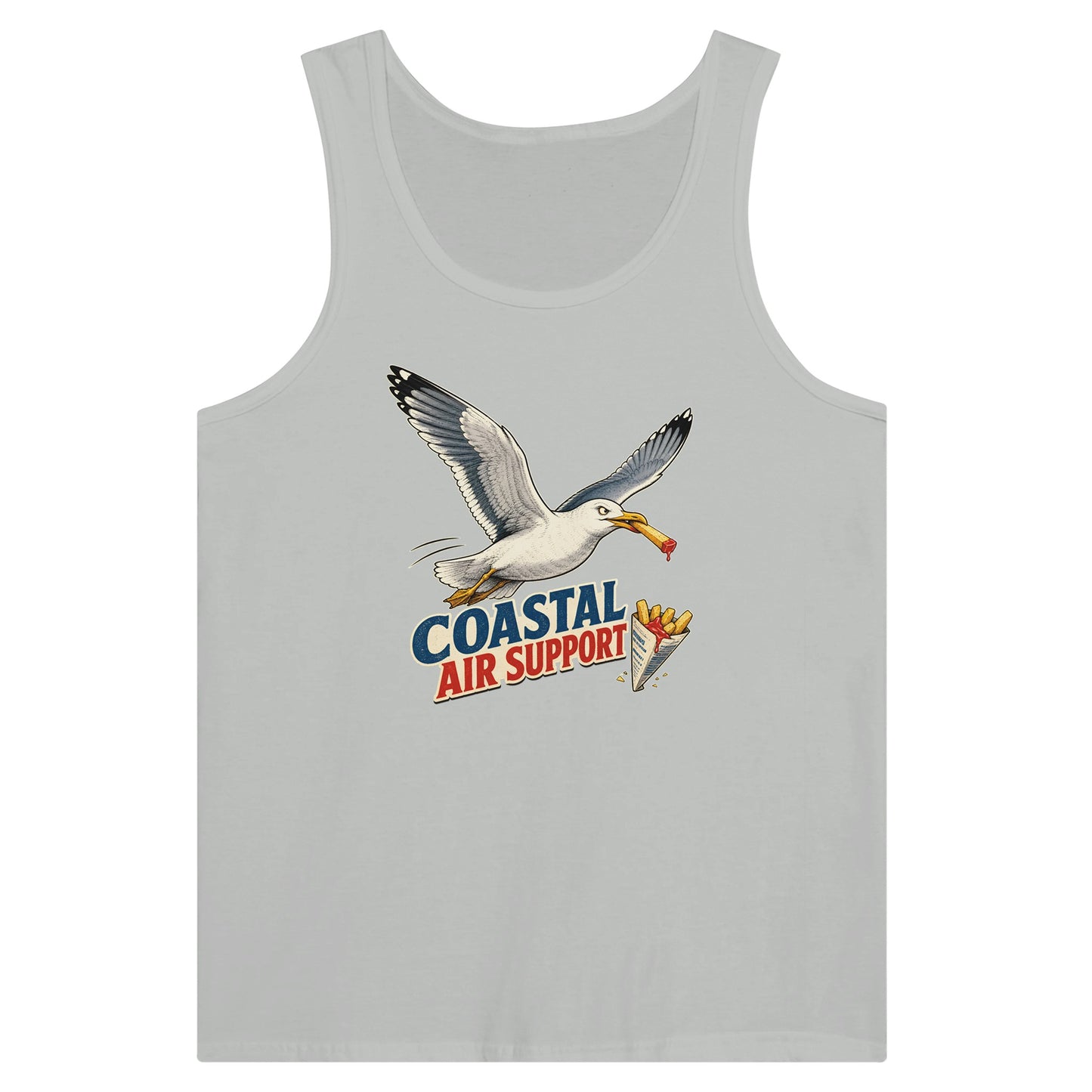 Coastal Air Support Seagull Graphic Premium Unisex Tank Top — product view 5