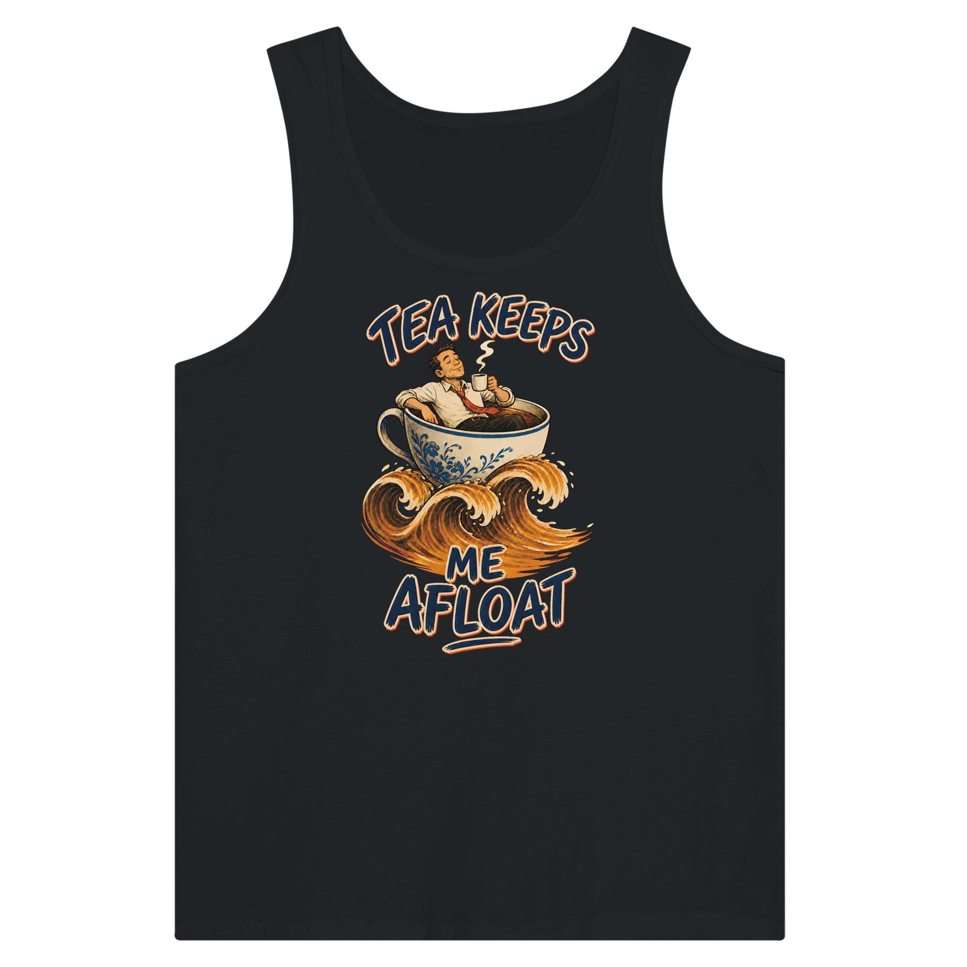 Tea Keeps Me Afloat Premium Unisex Tank Top — product view 8