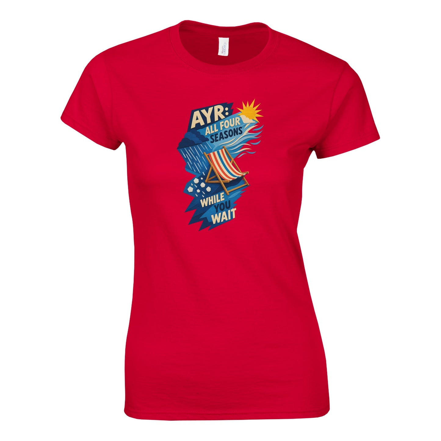 Ayr: All Four Seasons While You Wait Women's T-shirt — product view 8