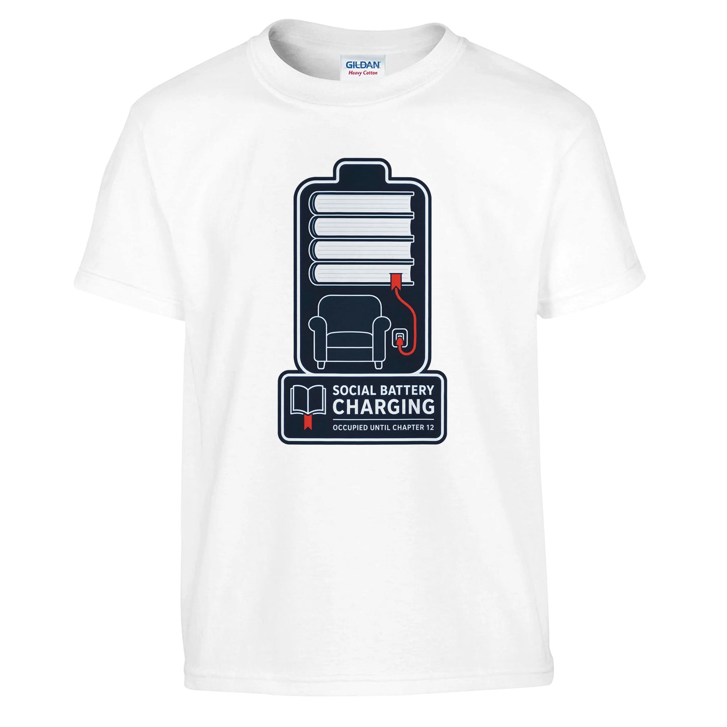 Social Battery Charging Kids' T-shirt — product view 1