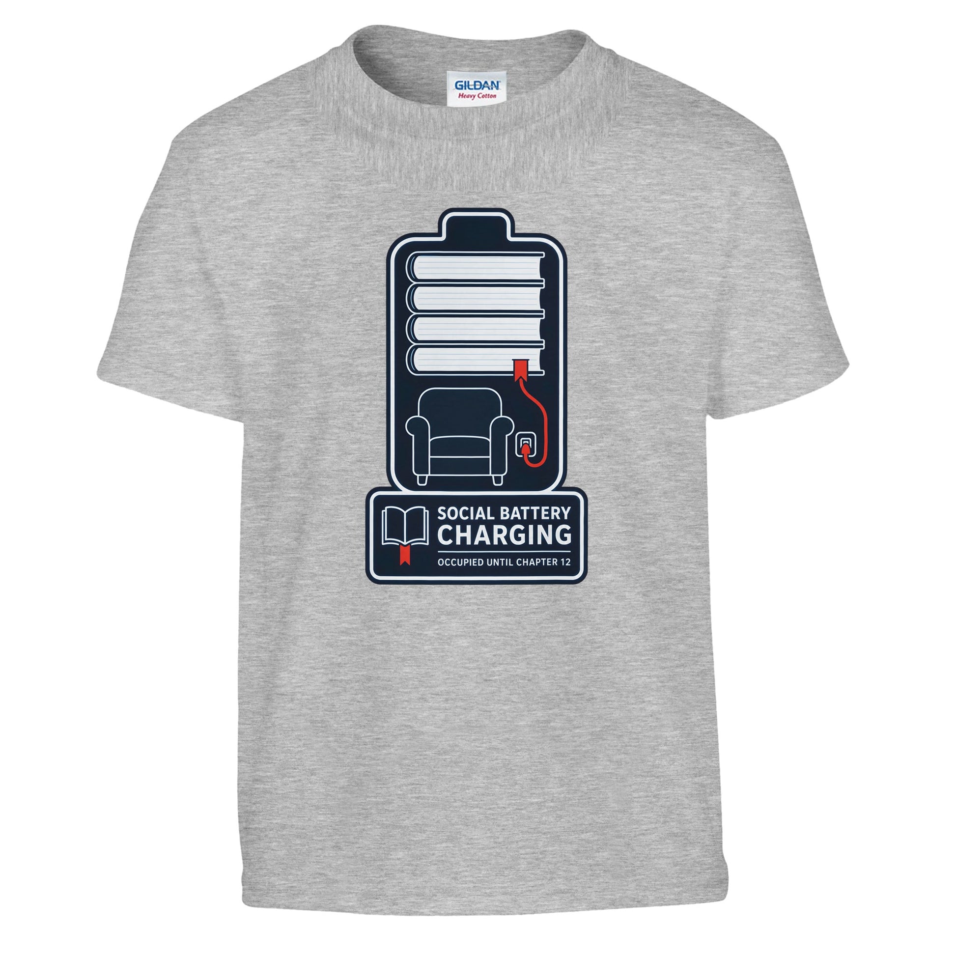 Social Battery Charging Kids' T-shirt — product view 4