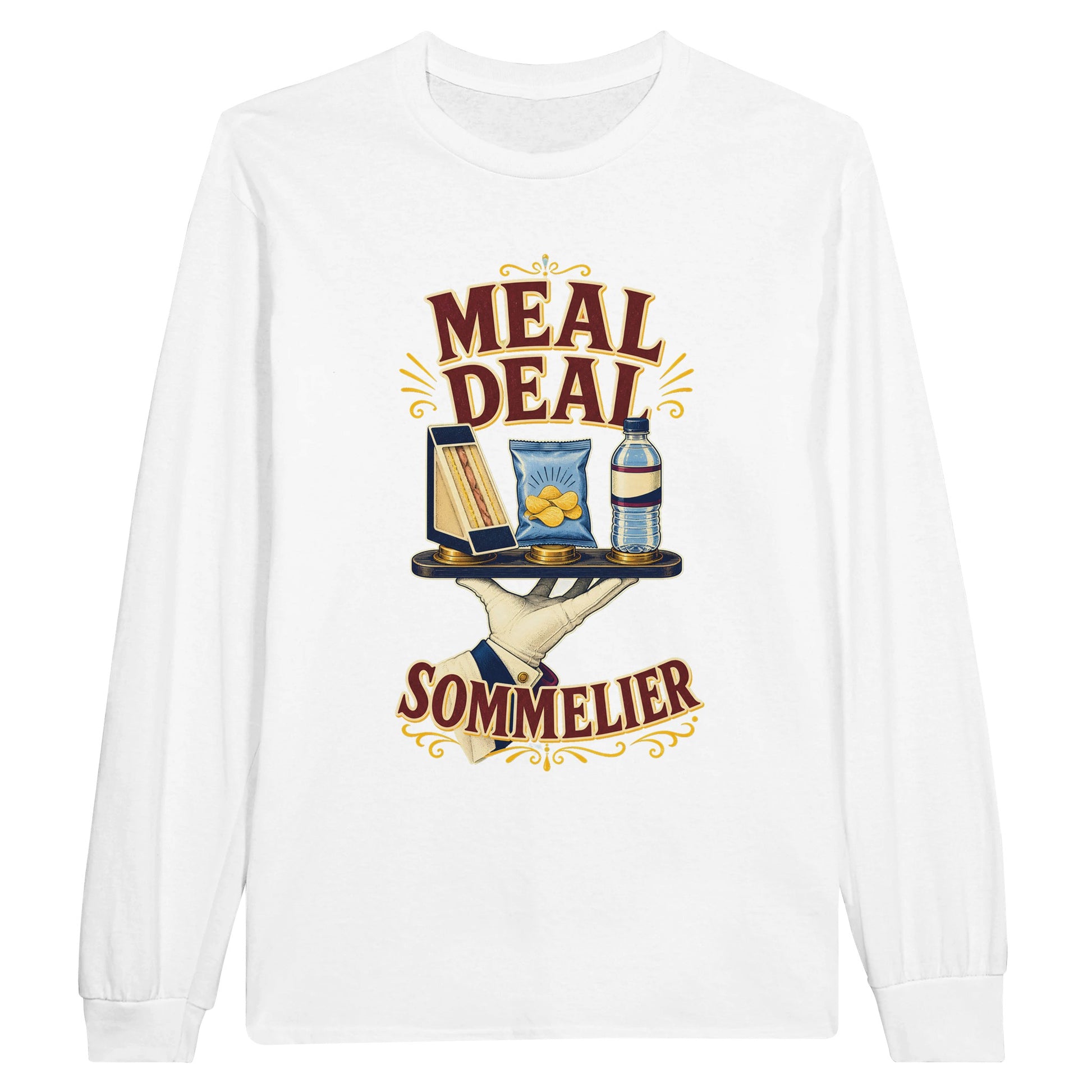 Meal Deal Sommelier British Lunch Design Long-Sleeve T-shirt — product view 1