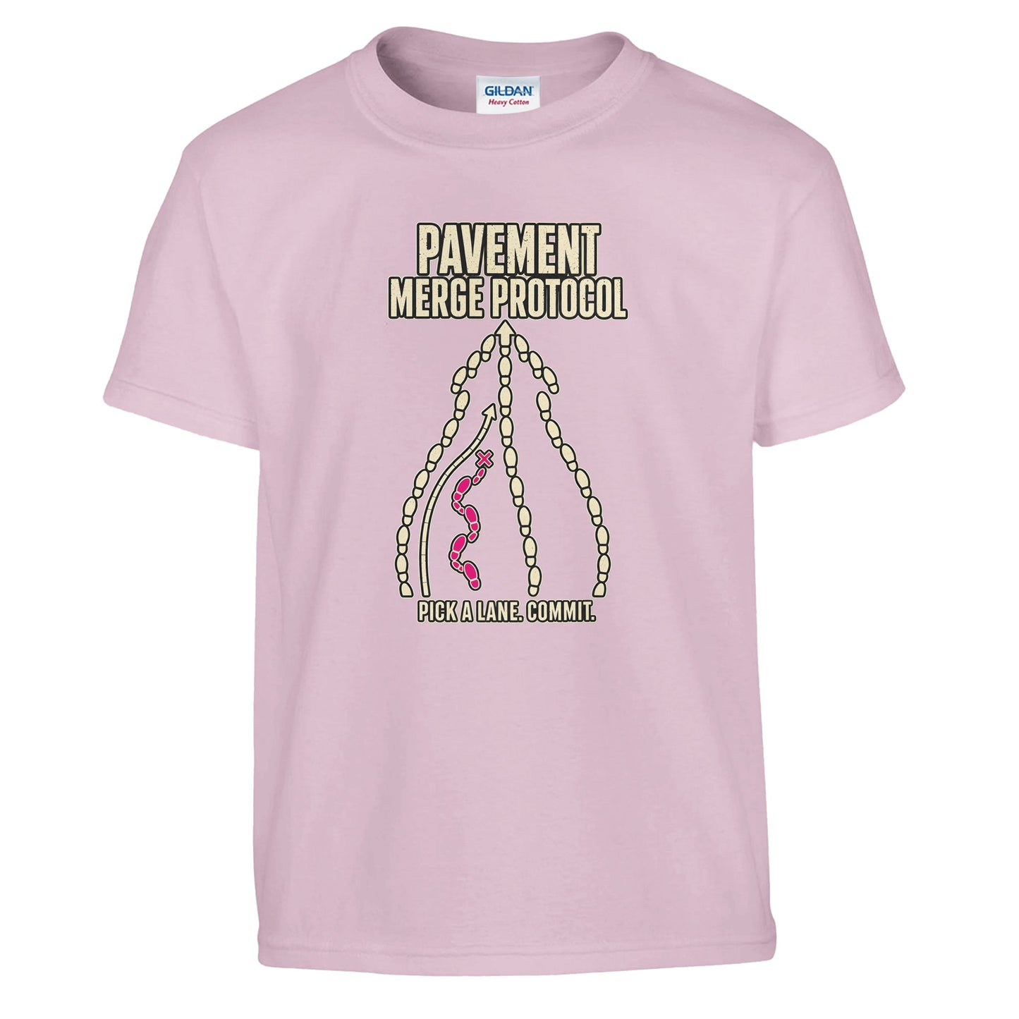 Pavement Merge Protocol — Pick a Lane Kids' T-shirt — product view 9