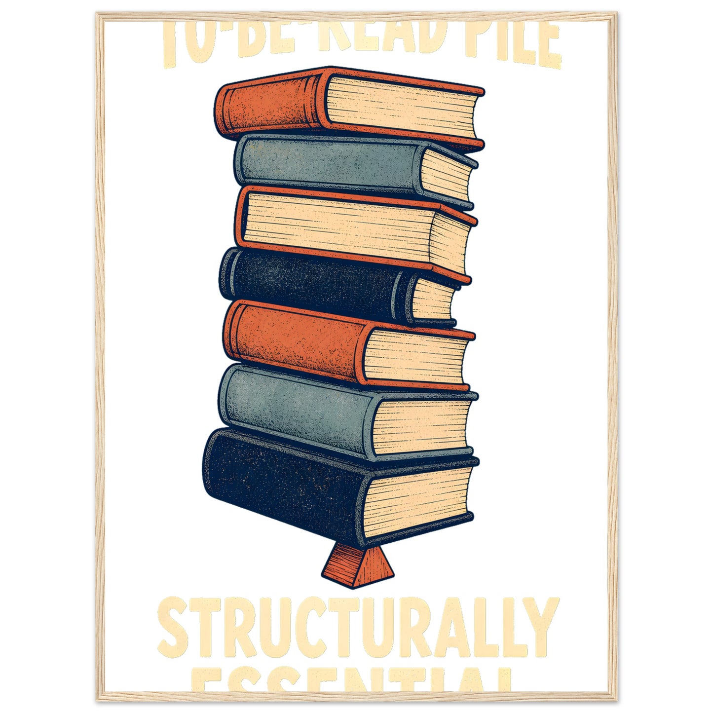 To-Be-Read Pile: Structurally Essential Book Graphic Framed Wall Art — product view 5