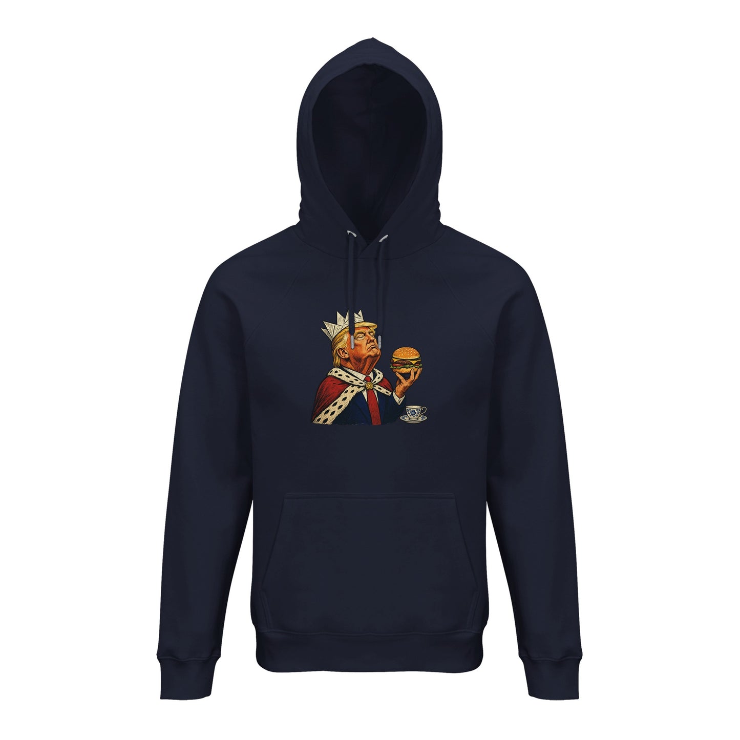 The Very Temporary Monarch — Trump Satire Hoodie — product view 5