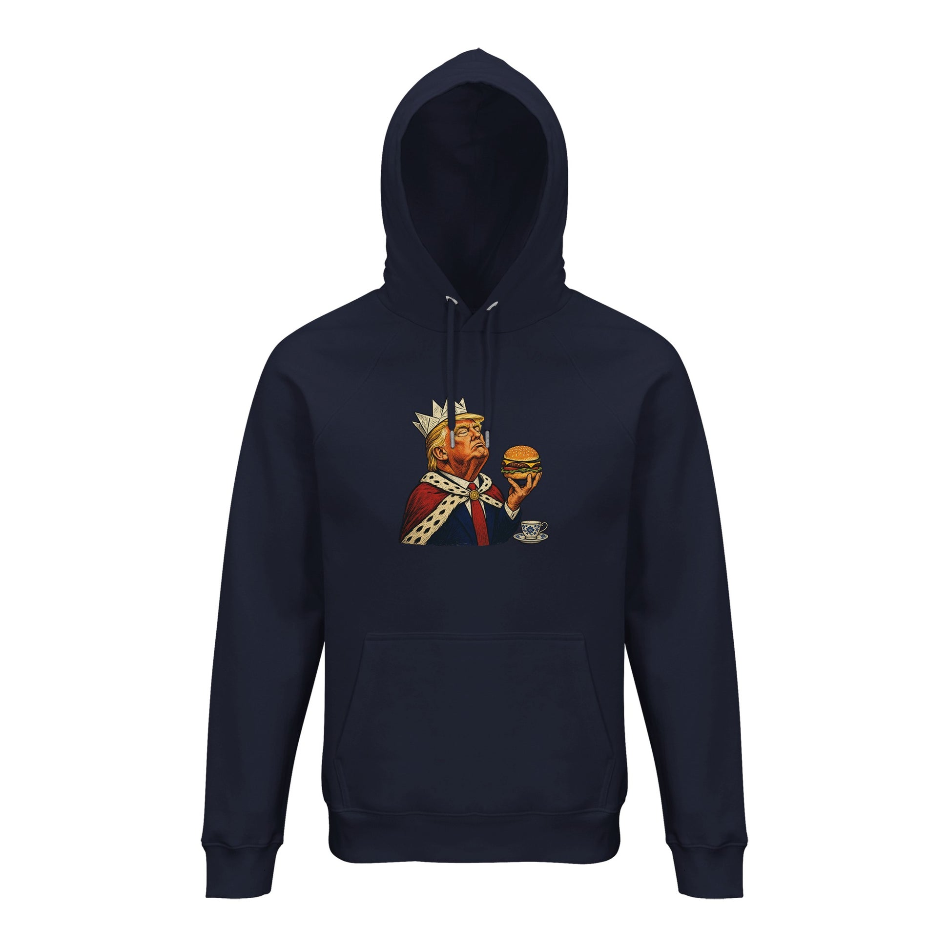 The Very Temporary Monarch — Trump Satire Hoodie — product view 5