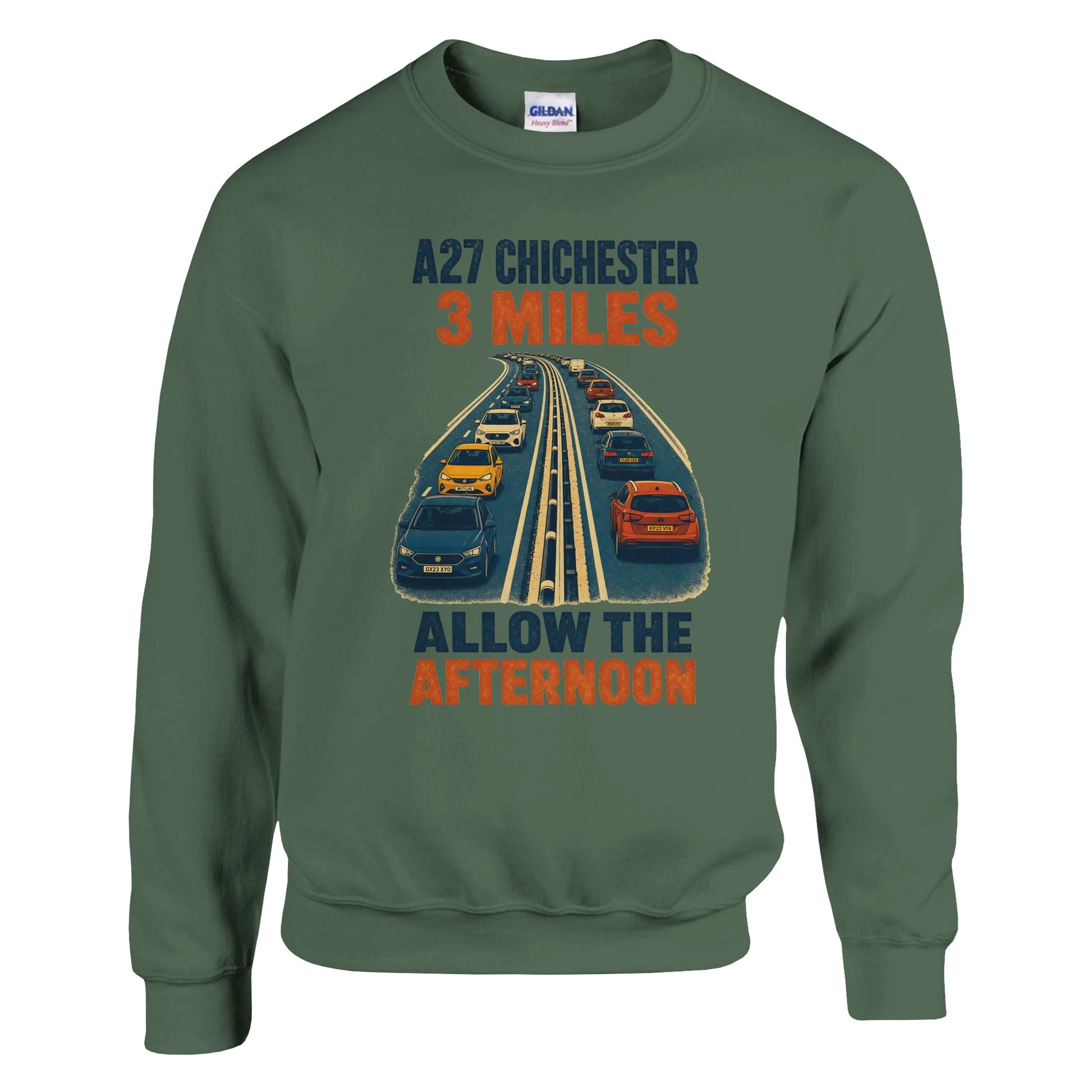 A27 Chichester – 3 Miles, Allow the Afternoon Sweatshirt — product view 17